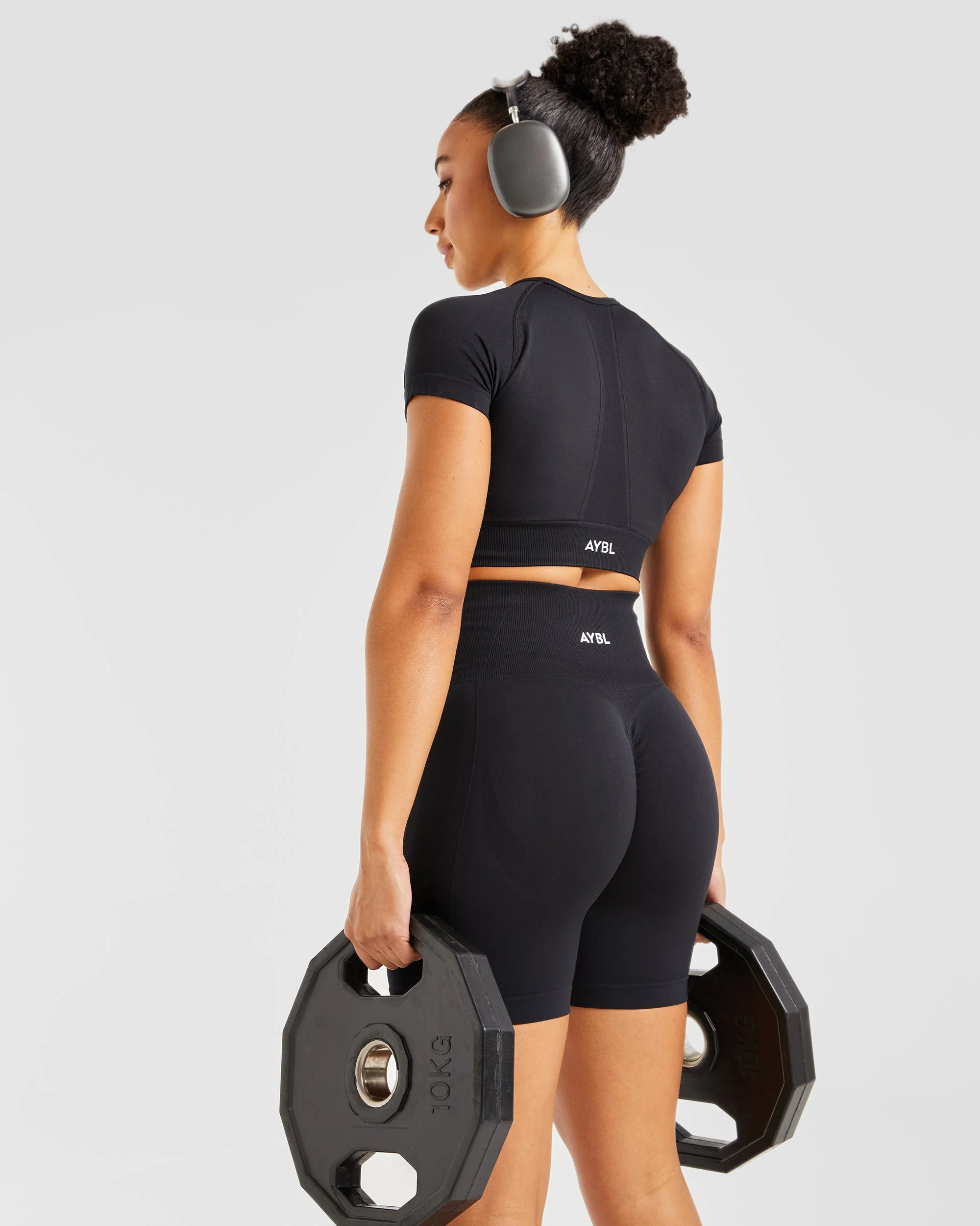 Empower Seamless Crop Top - Noir - Image 7