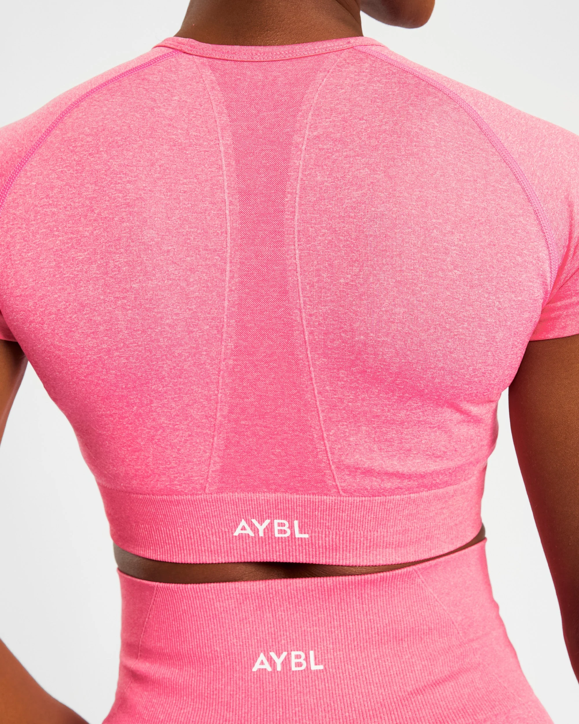 Empower Seamless Crop Top - Rose Marl - Image 14