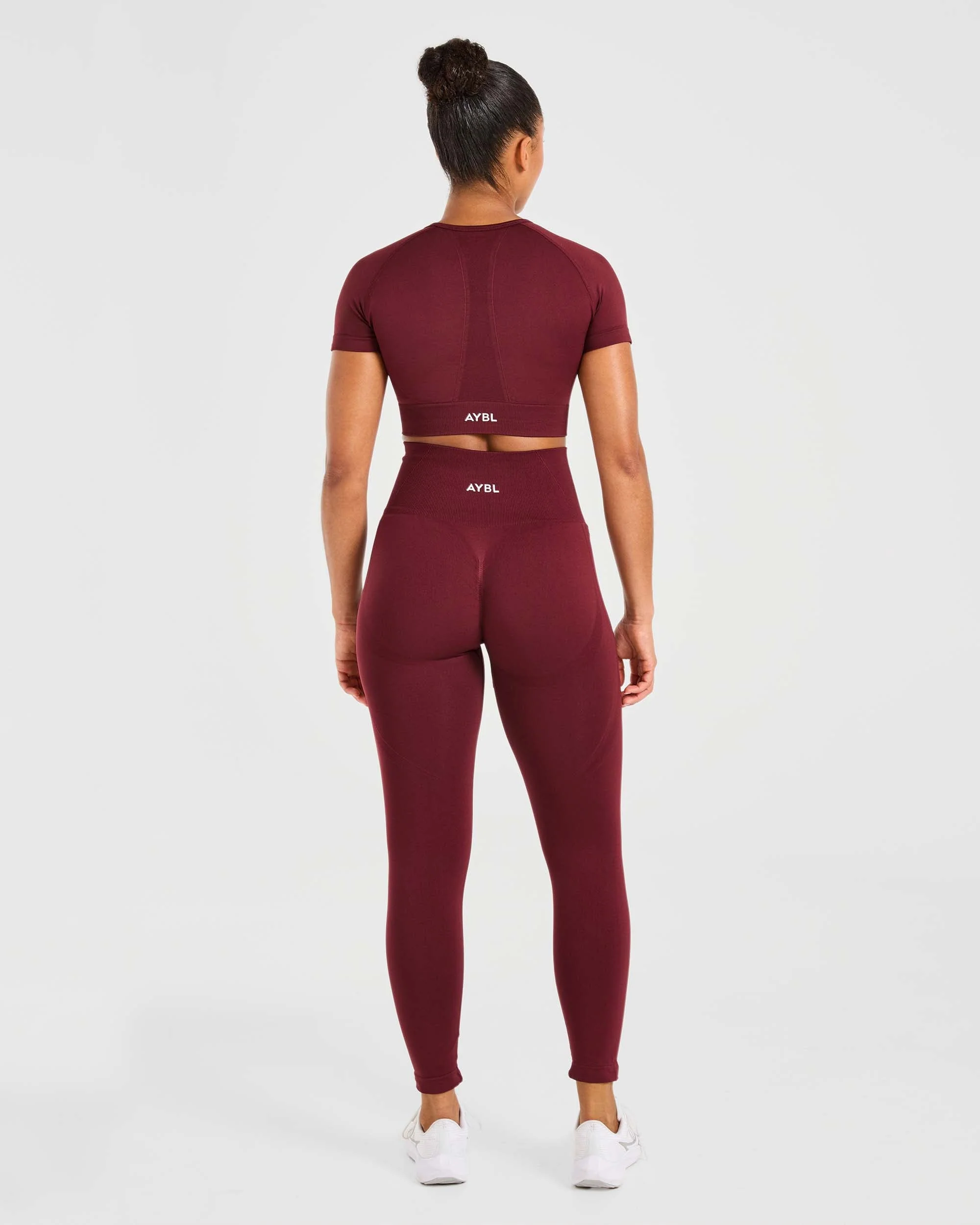 Empower Seamless Crop Top - Rouge Wine - Image 4