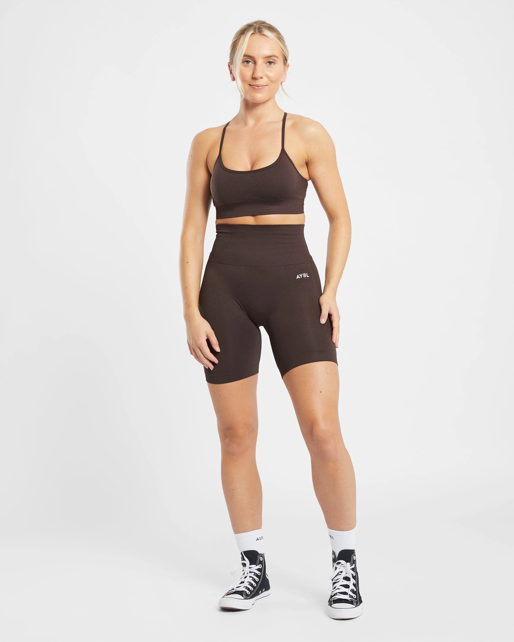 Empower Seamless Cycling Shorts - Cocoa Marron - Image 3