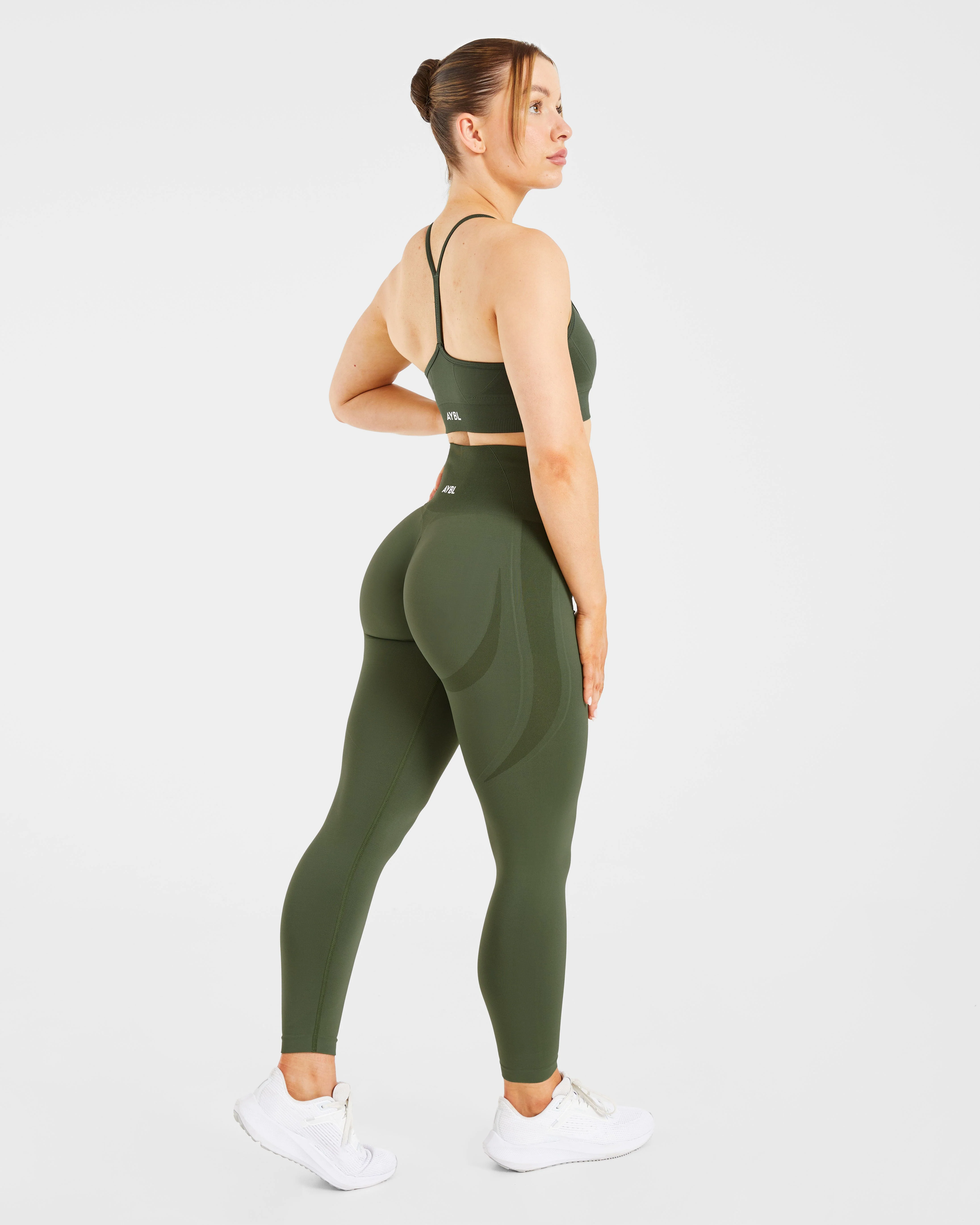 Empower Seamless Leggings - Khaki Vert - Image 4