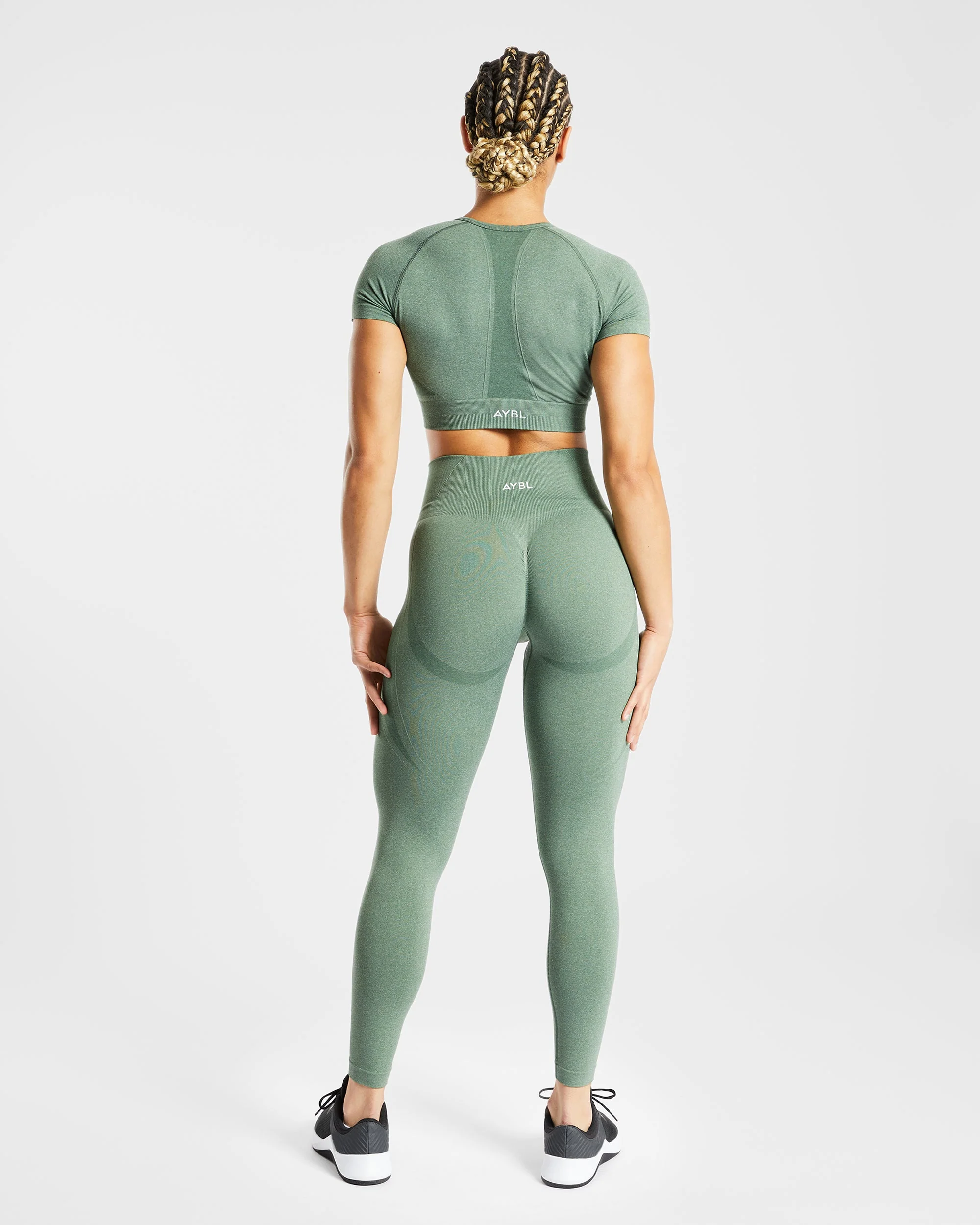 Empower Seamless Leggings - Olive Marl - Image 4