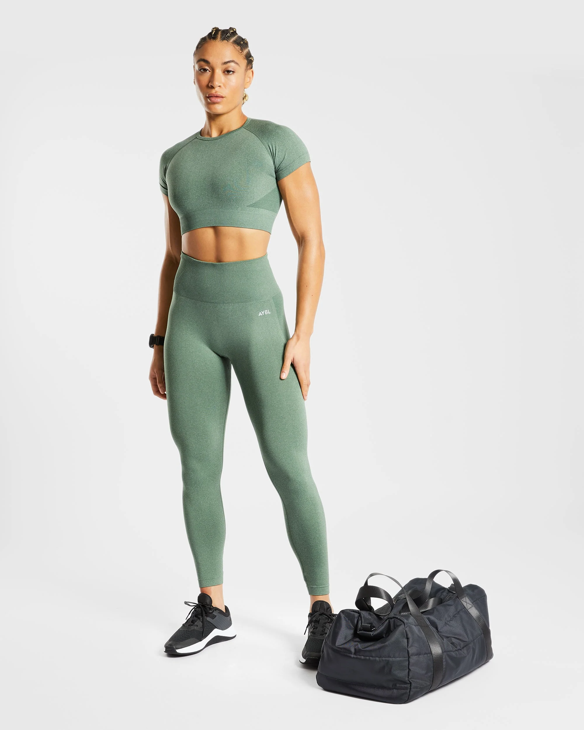 Empower Seamless Leggings - Olive Marl - Image 8