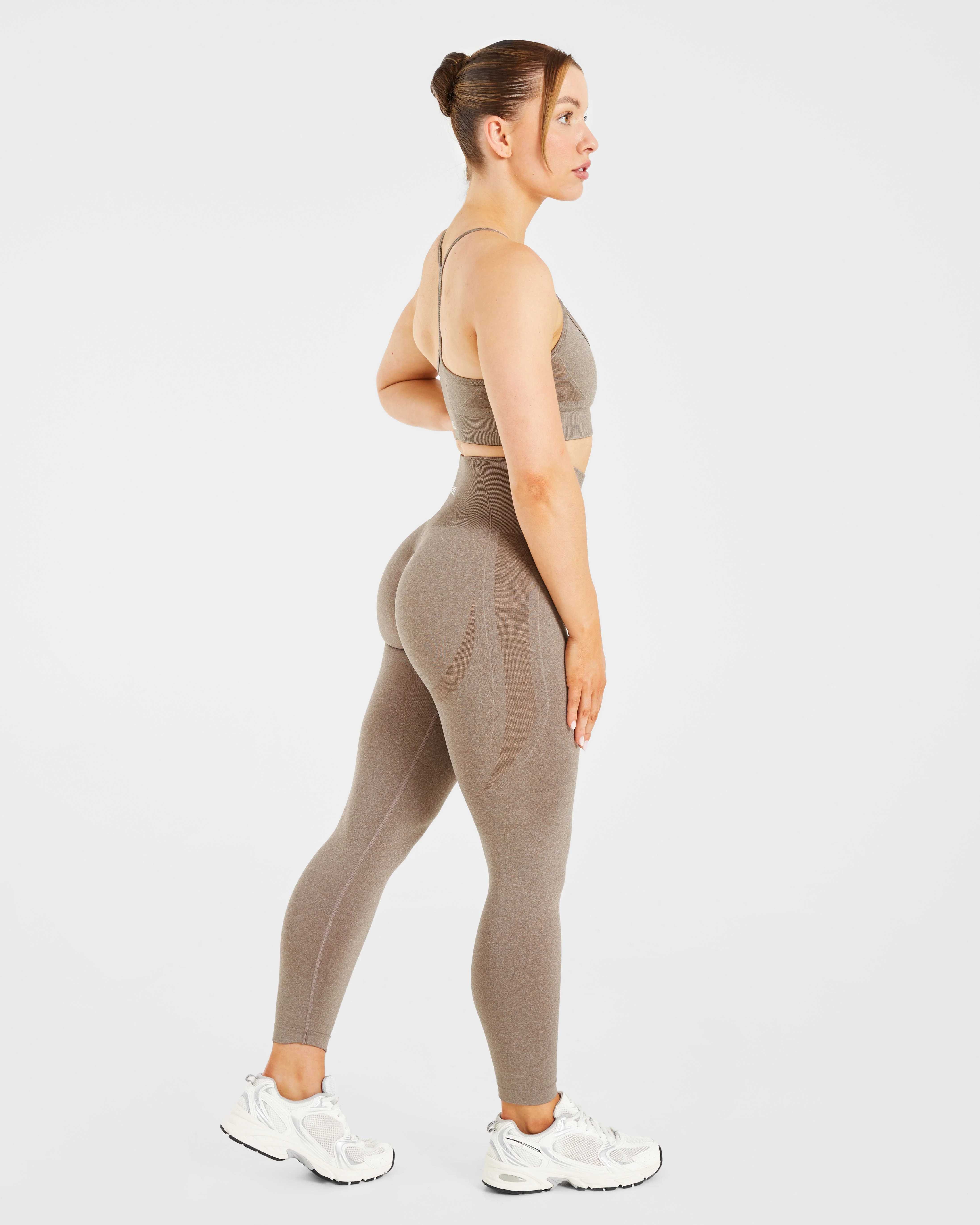 Empower Seamless Leggings - Taupe Marl - Image 4