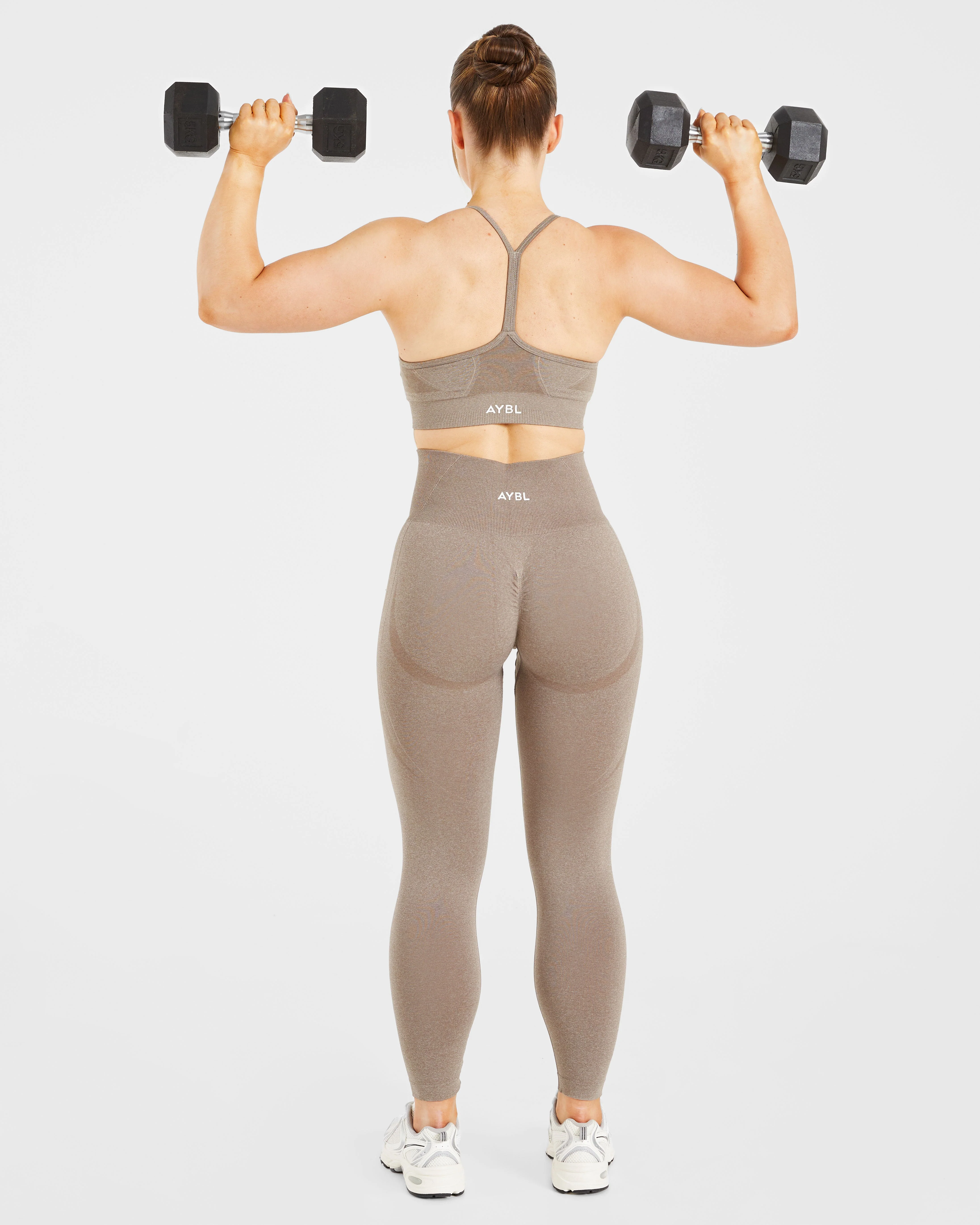 Empower Seamless Leggings - Taupe Marl - Image 8