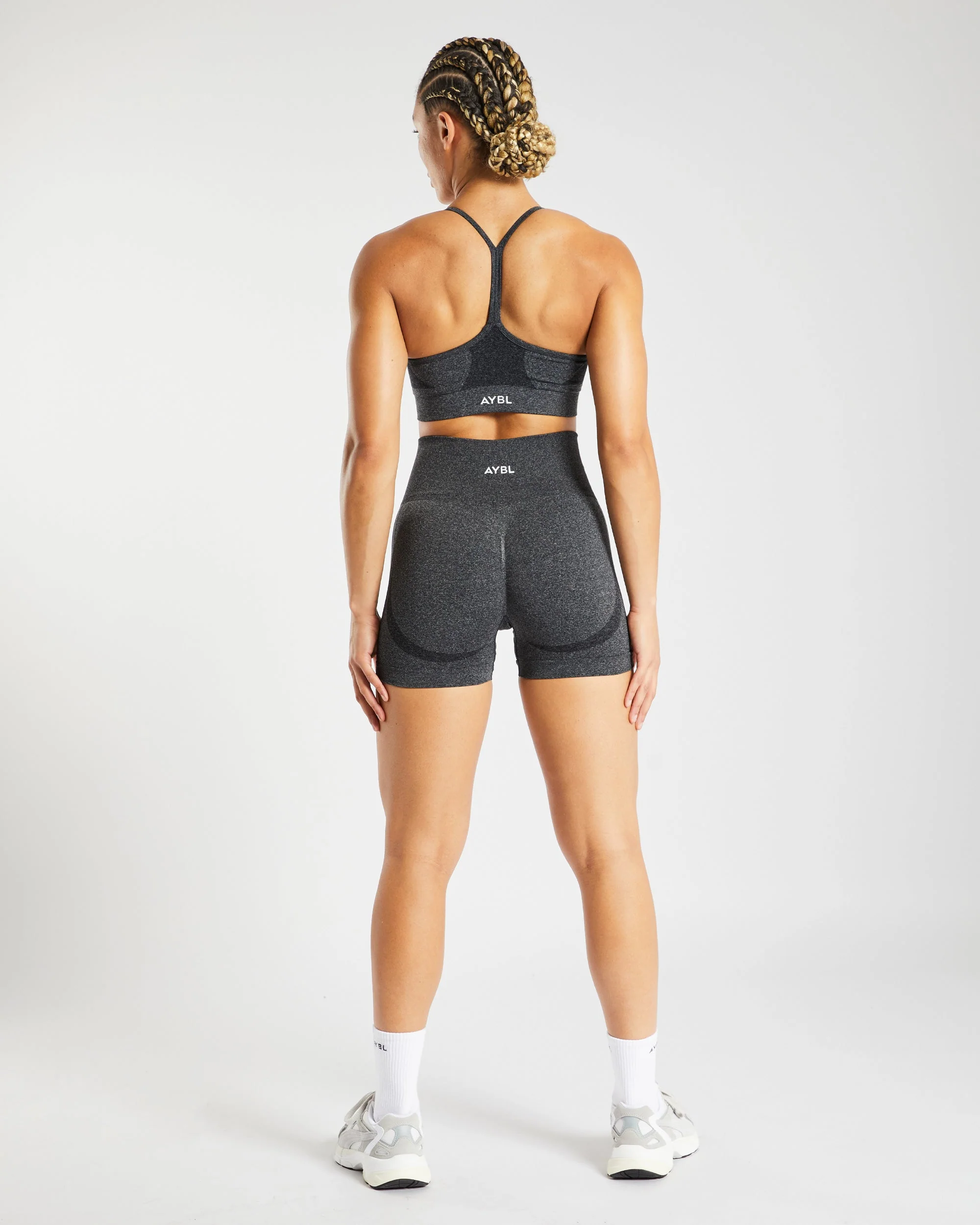 Empower Seamless Shorts - Noir Marl - Image 4