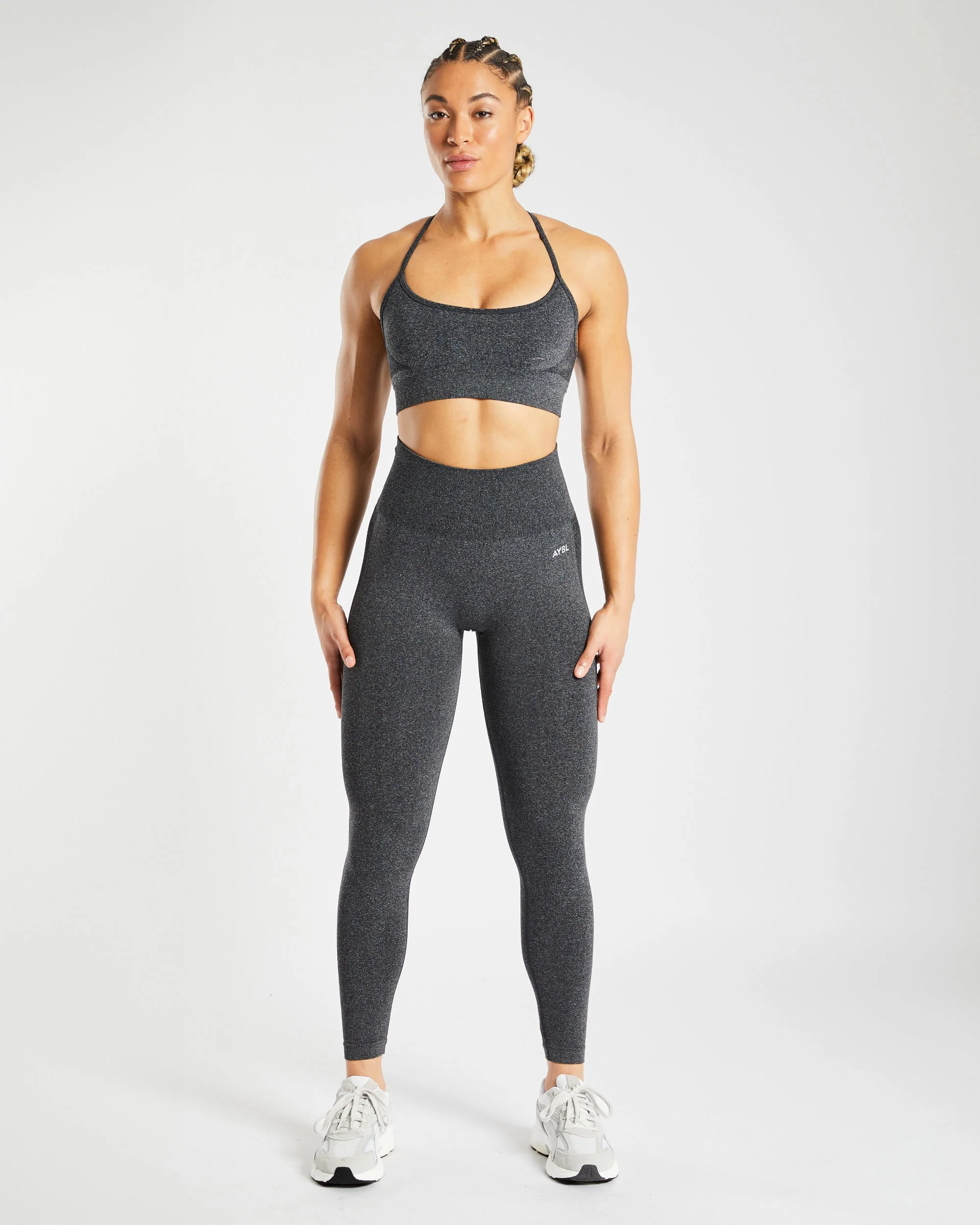 Empower Seamless Sports Bra - Noir Marl - Image 11