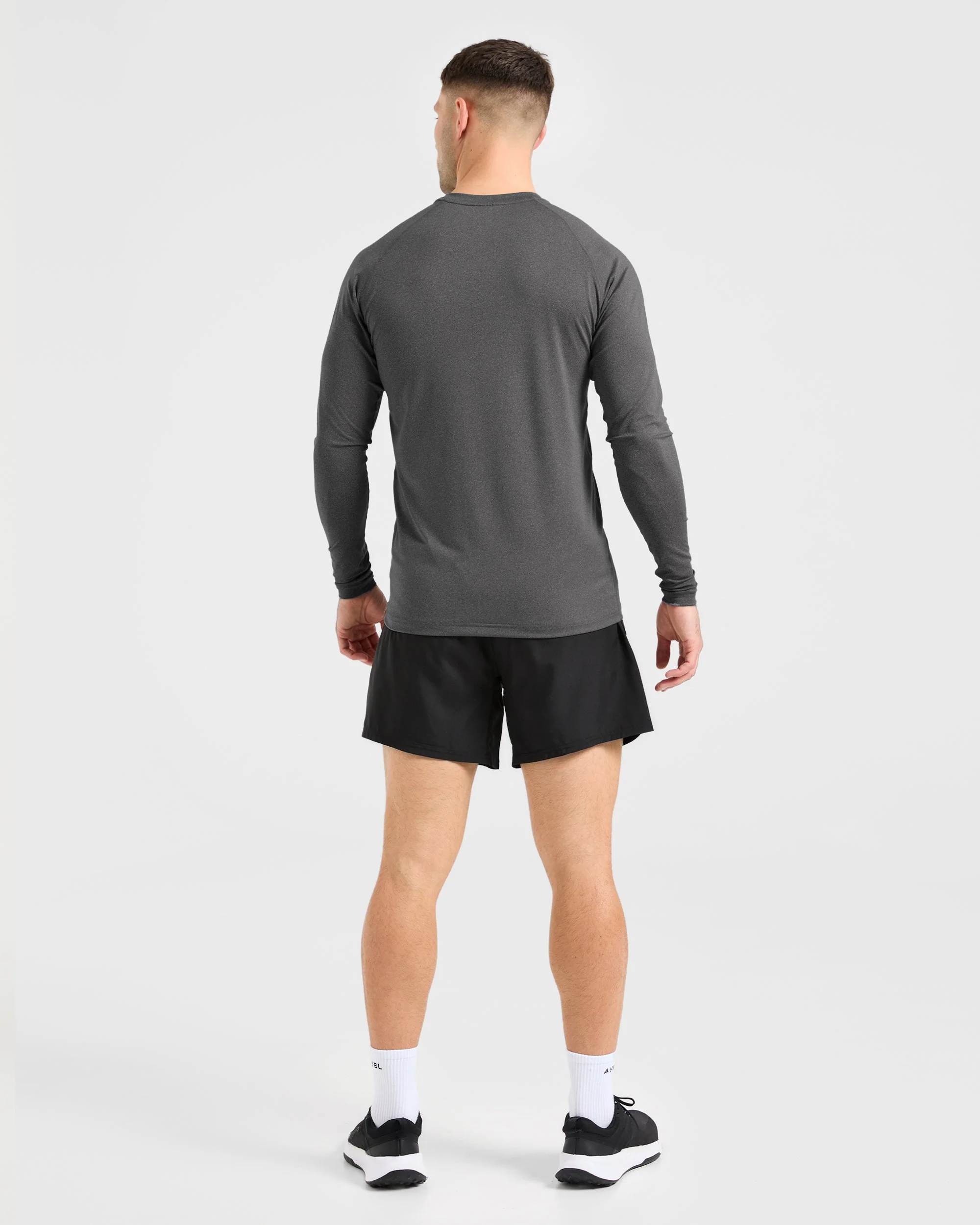 Essential Long Sleeve T Shirt - Gris Marl - Image 4
