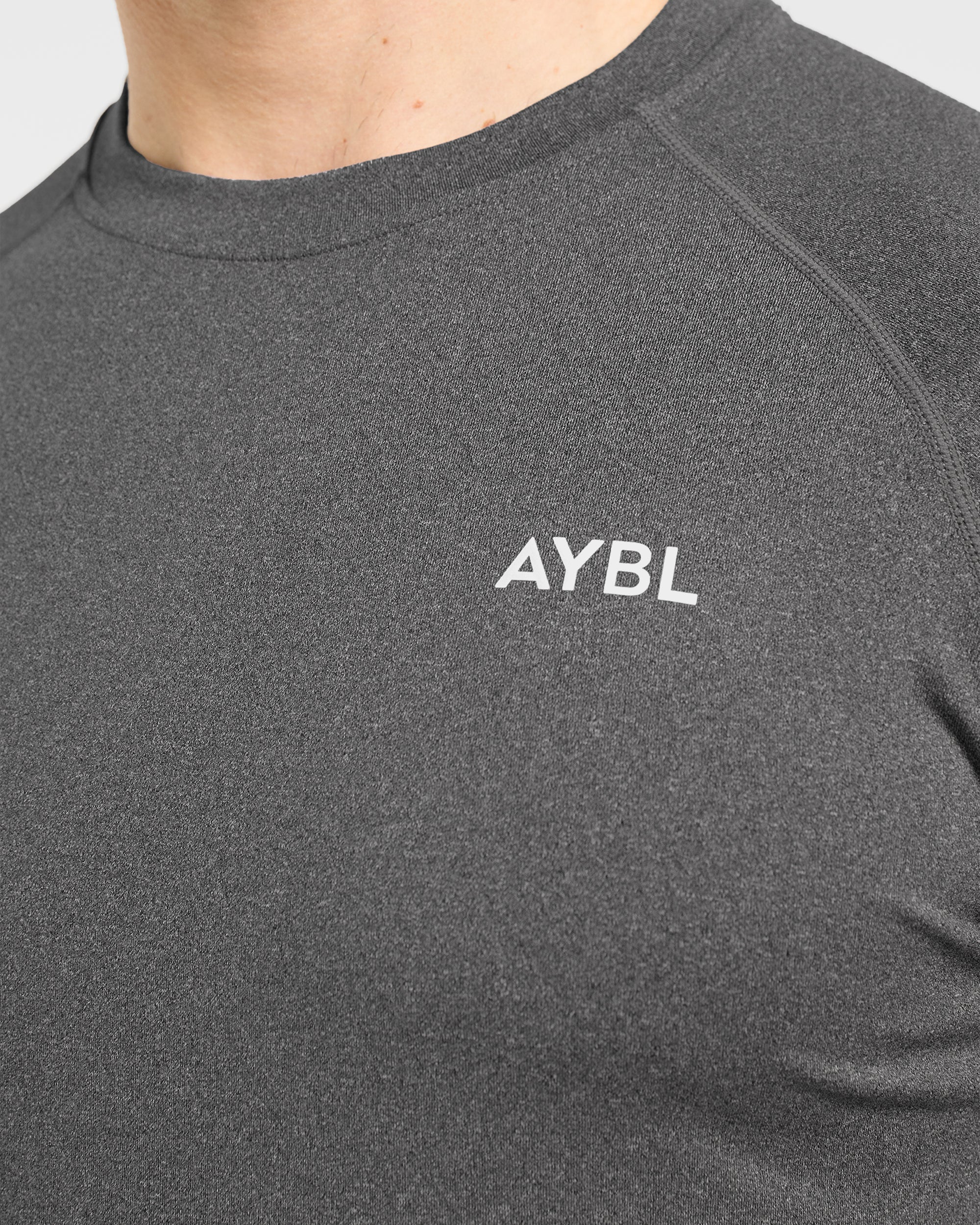 Essential Long Sleeve T Shirt - Gris Marl - Image 5