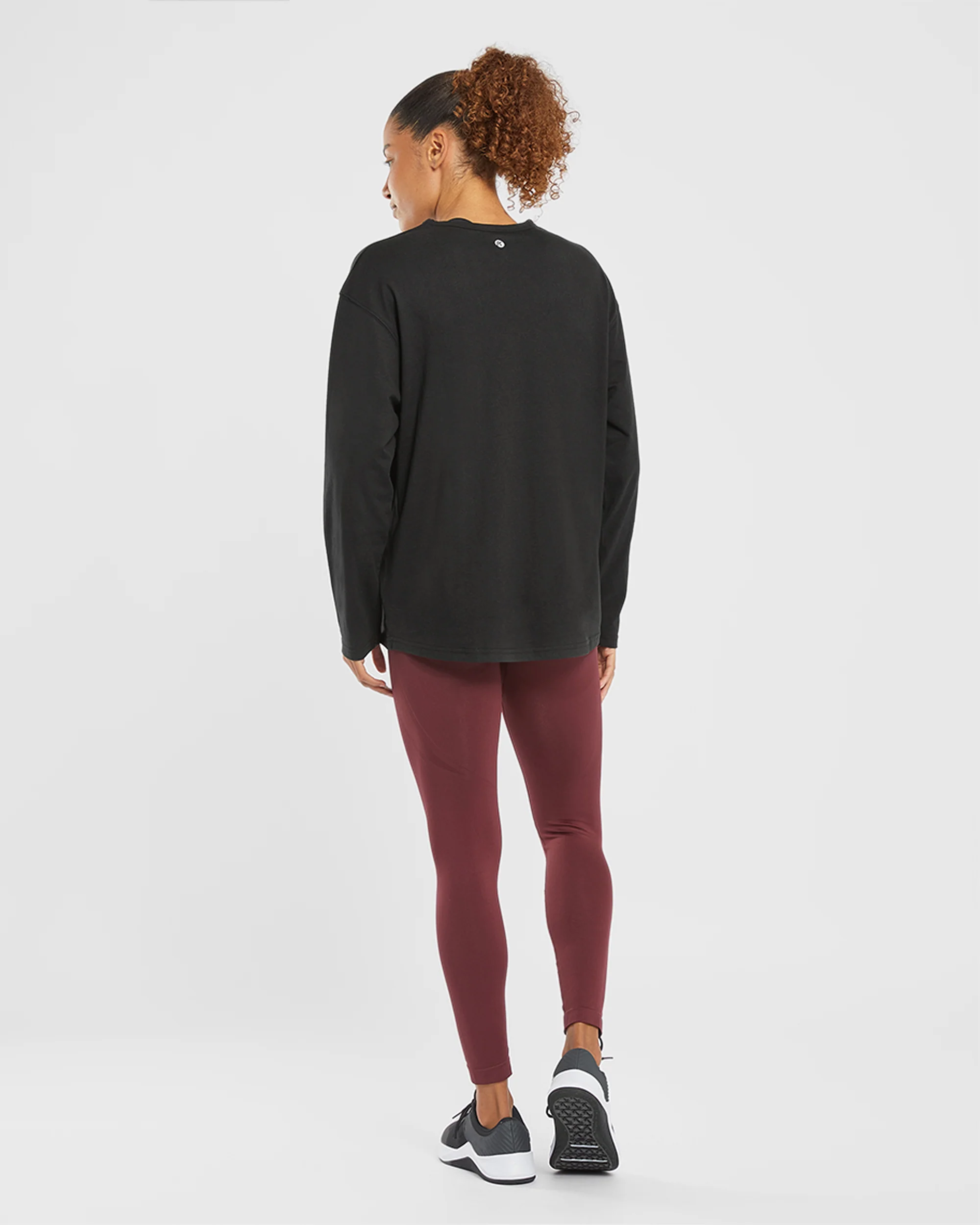 Essential Oversized Long Sleeve T Shirt - Noir - Image 4