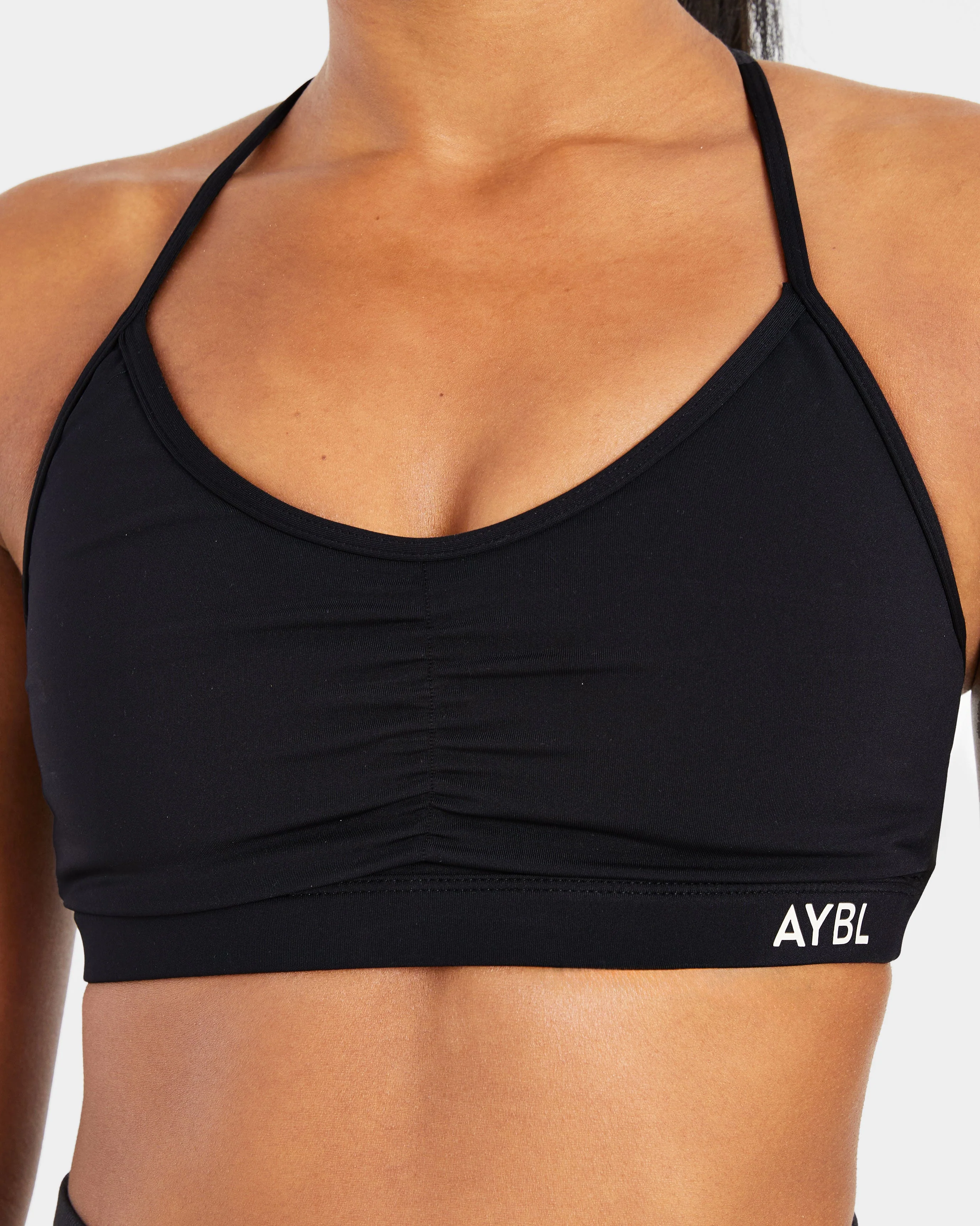 Essential Ruched Sports Bra - Noir - Image 5