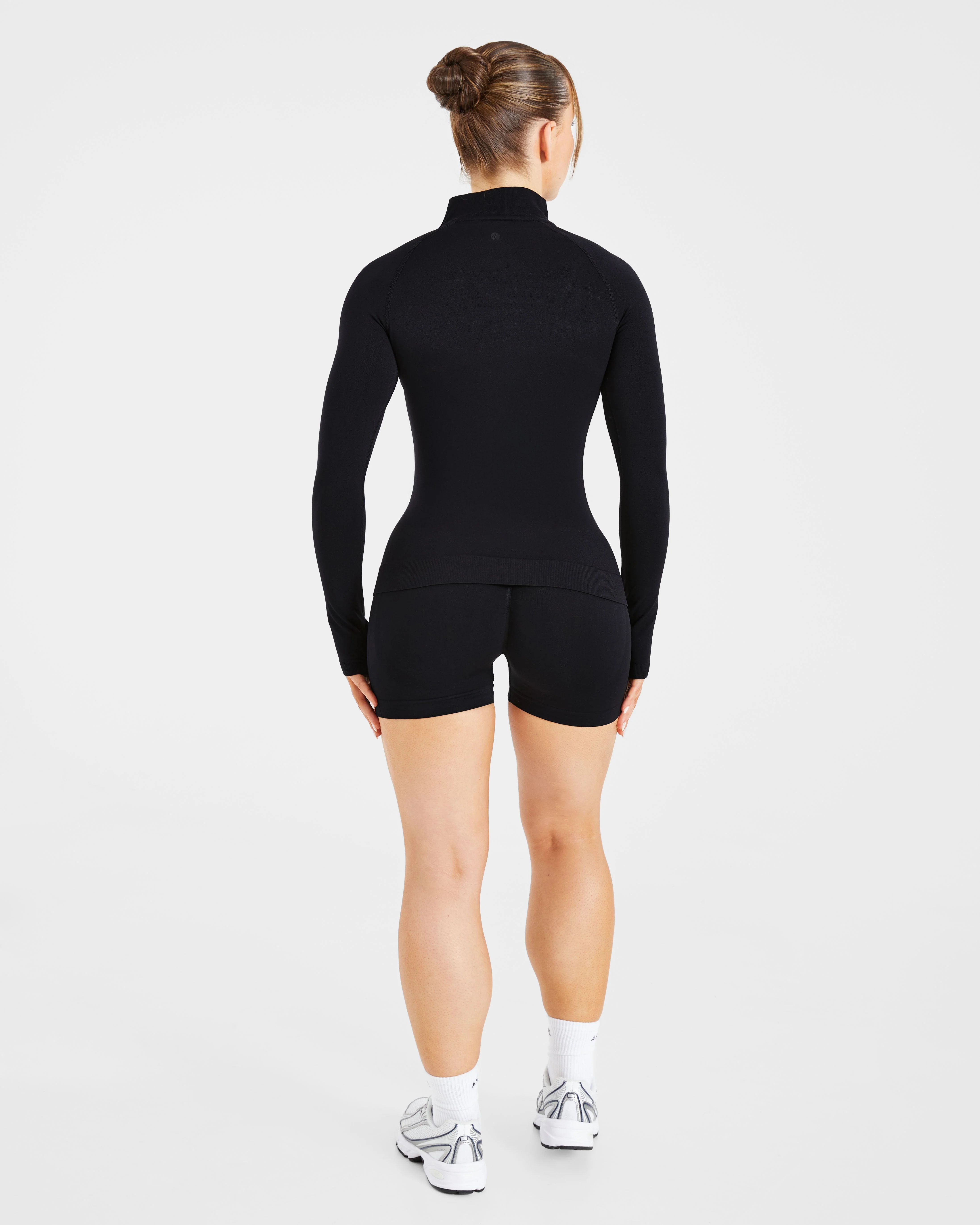 Essential Seamless 1/2 Zip Pullover - Noir - Image 4