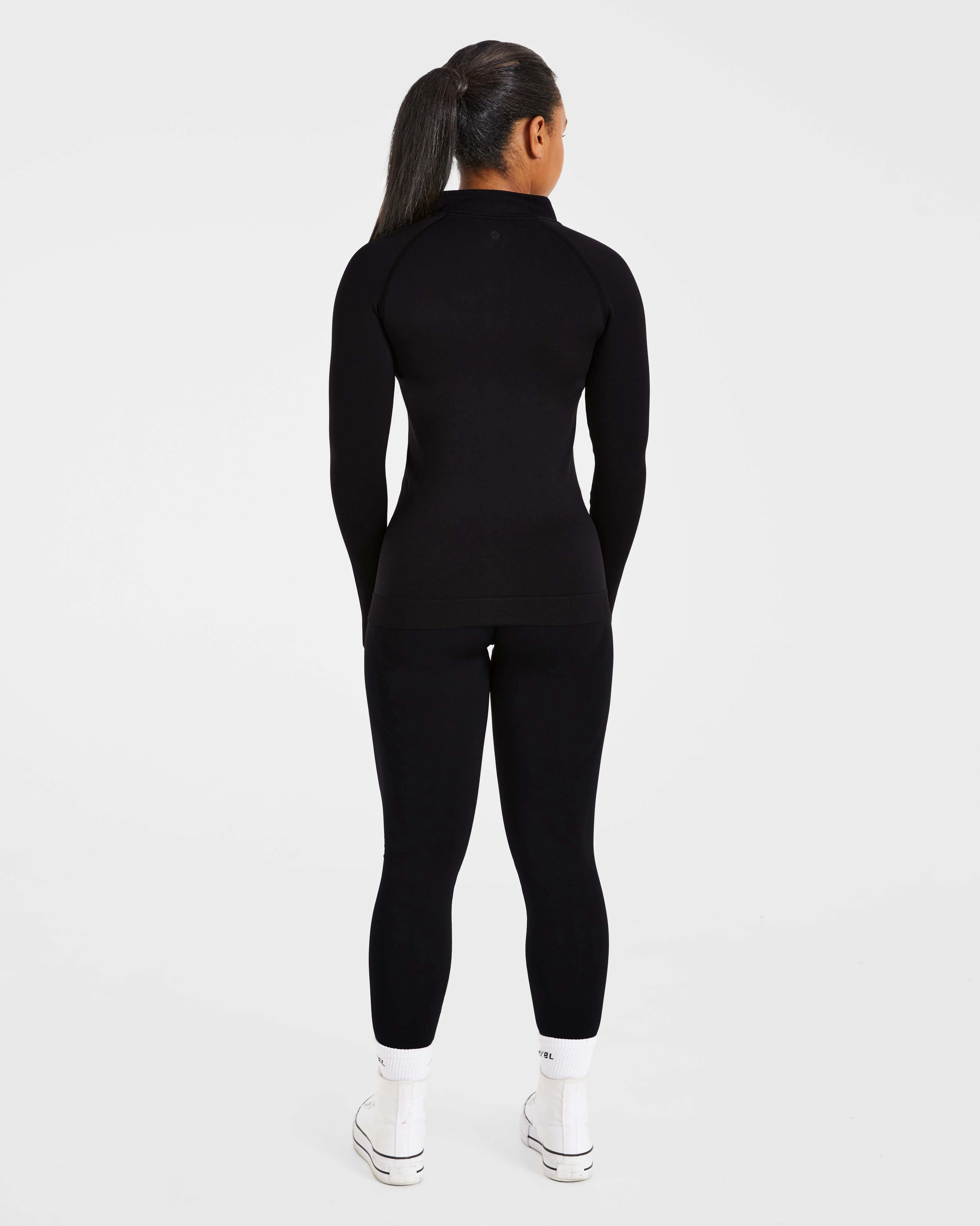 Essential Seamless Zip Jacket - Noir - Image 4