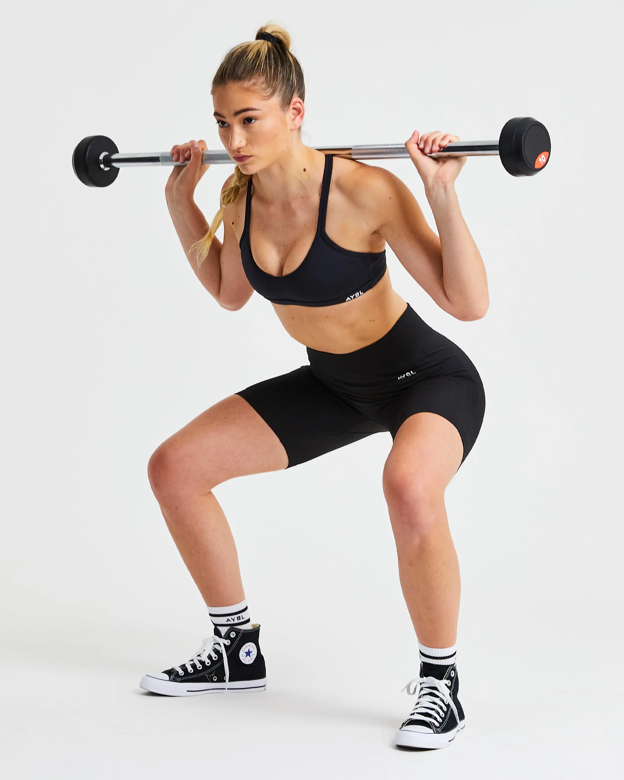 Essential Strappy Sports Bra - Noir - Image 15