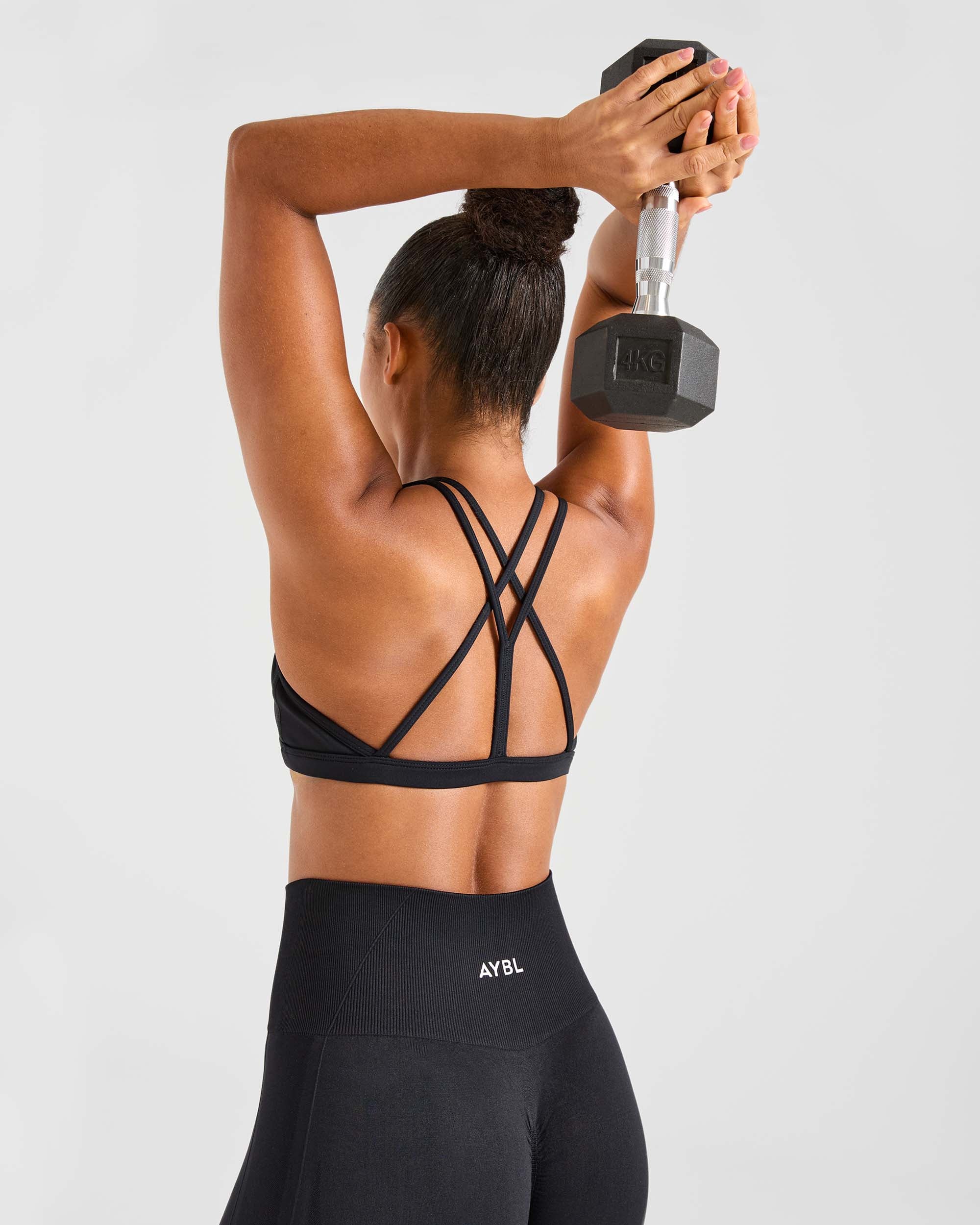 Essential Strappy Sports Bra - Noir - Image 8