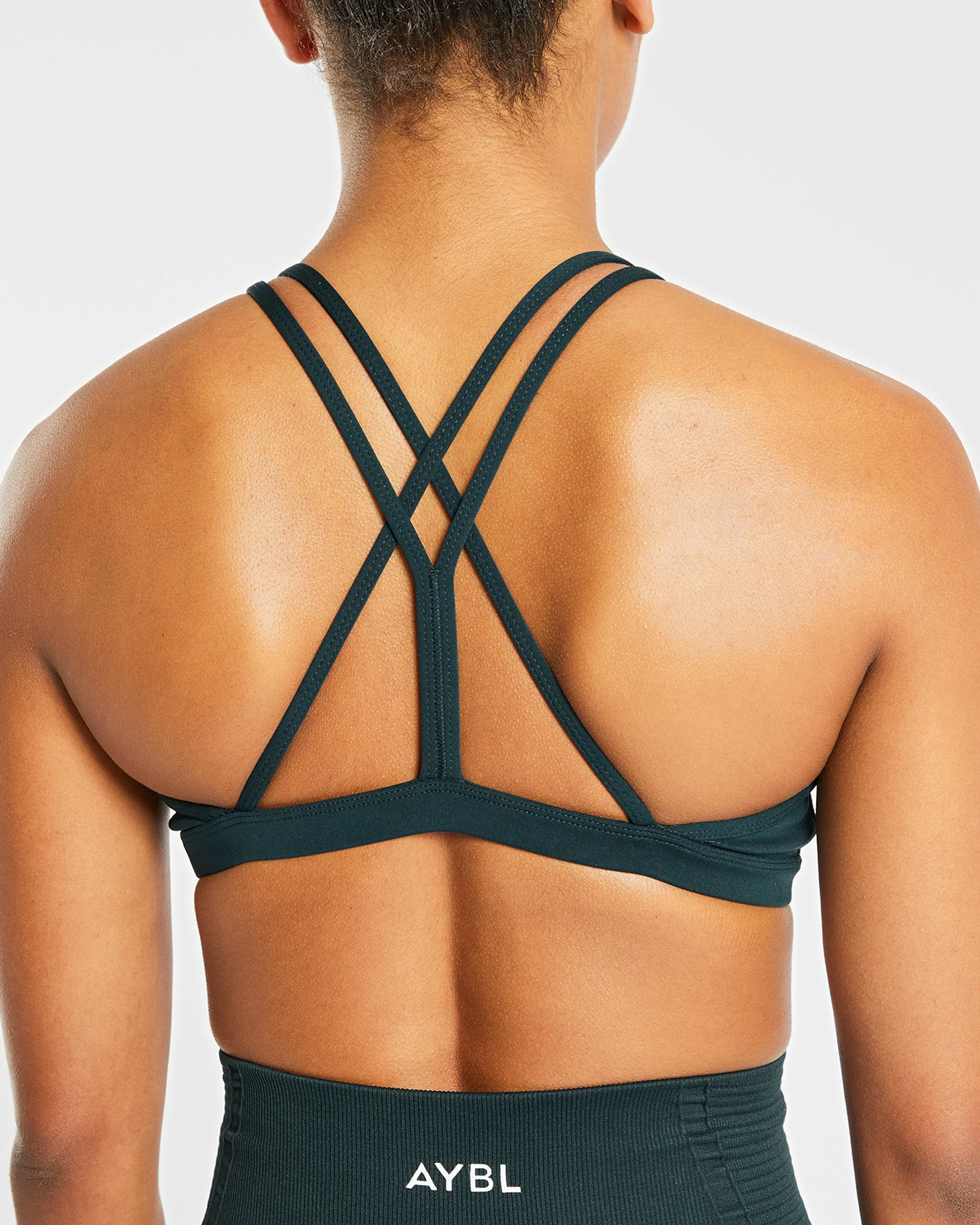 Essential Strappy Sports Bra - Forest Vert - Image 6