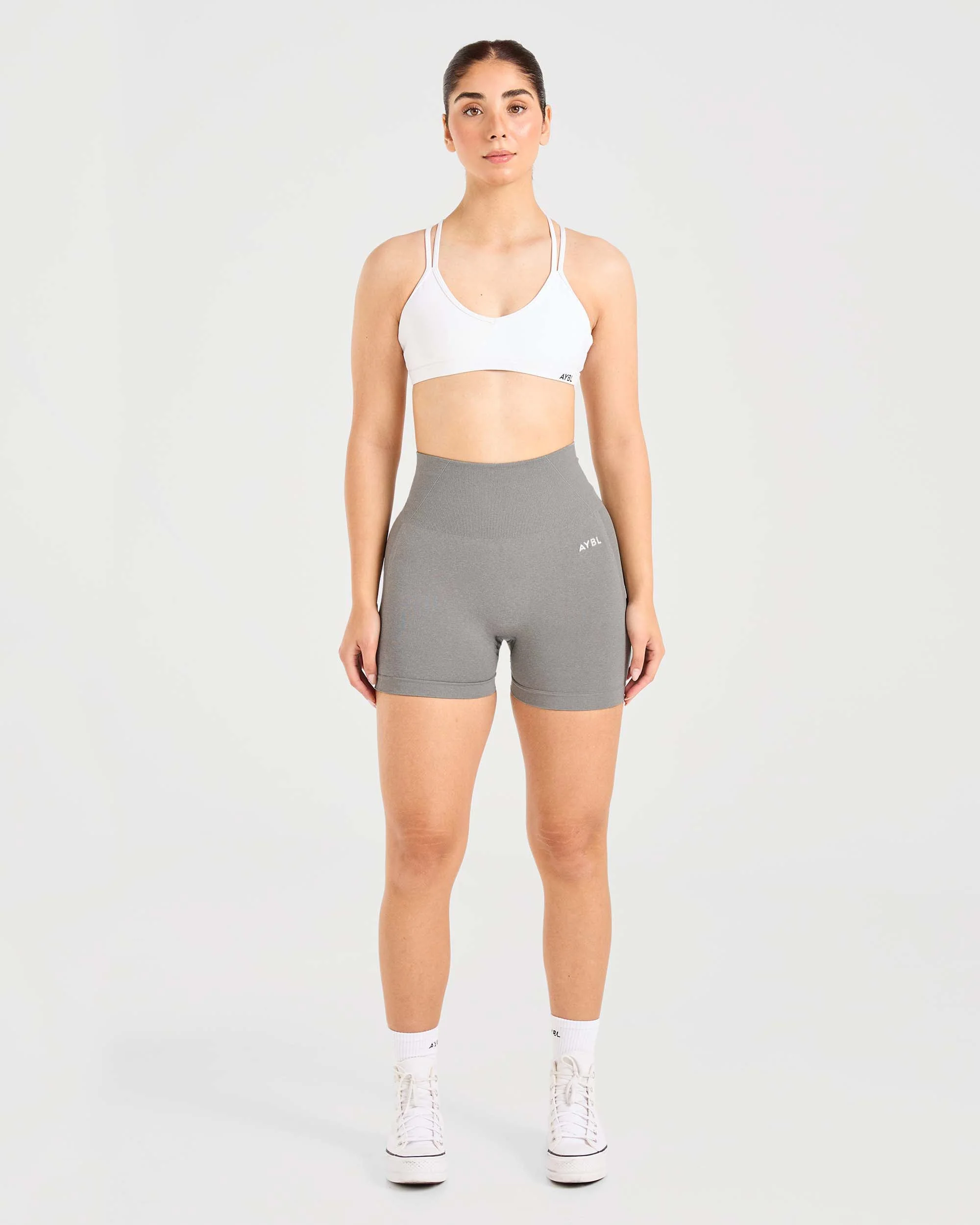 Essential Strappy Sports Bra - Blanc - Image 3