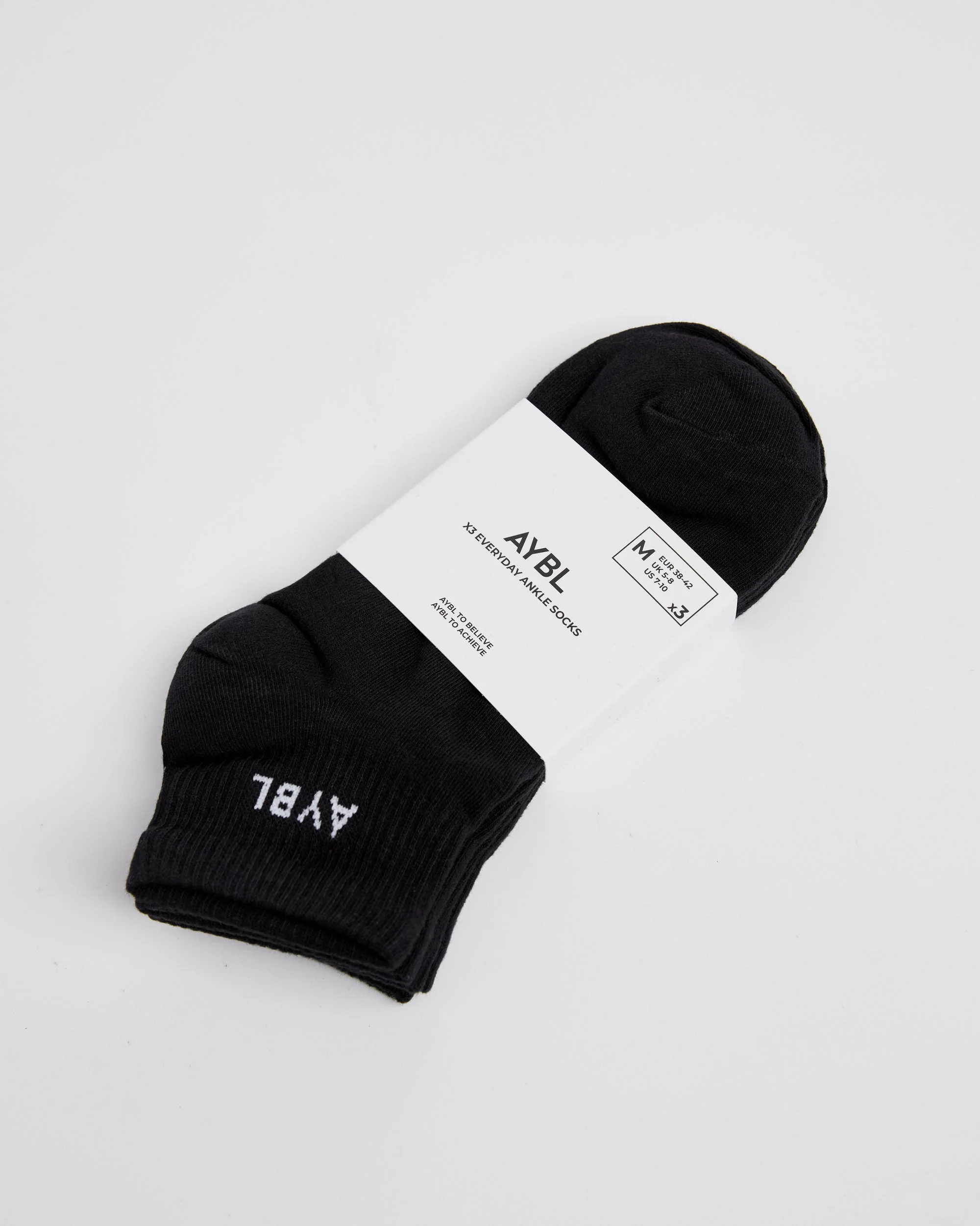 Everyday Ankle Socks (3 Pack) - Noir - Image 4