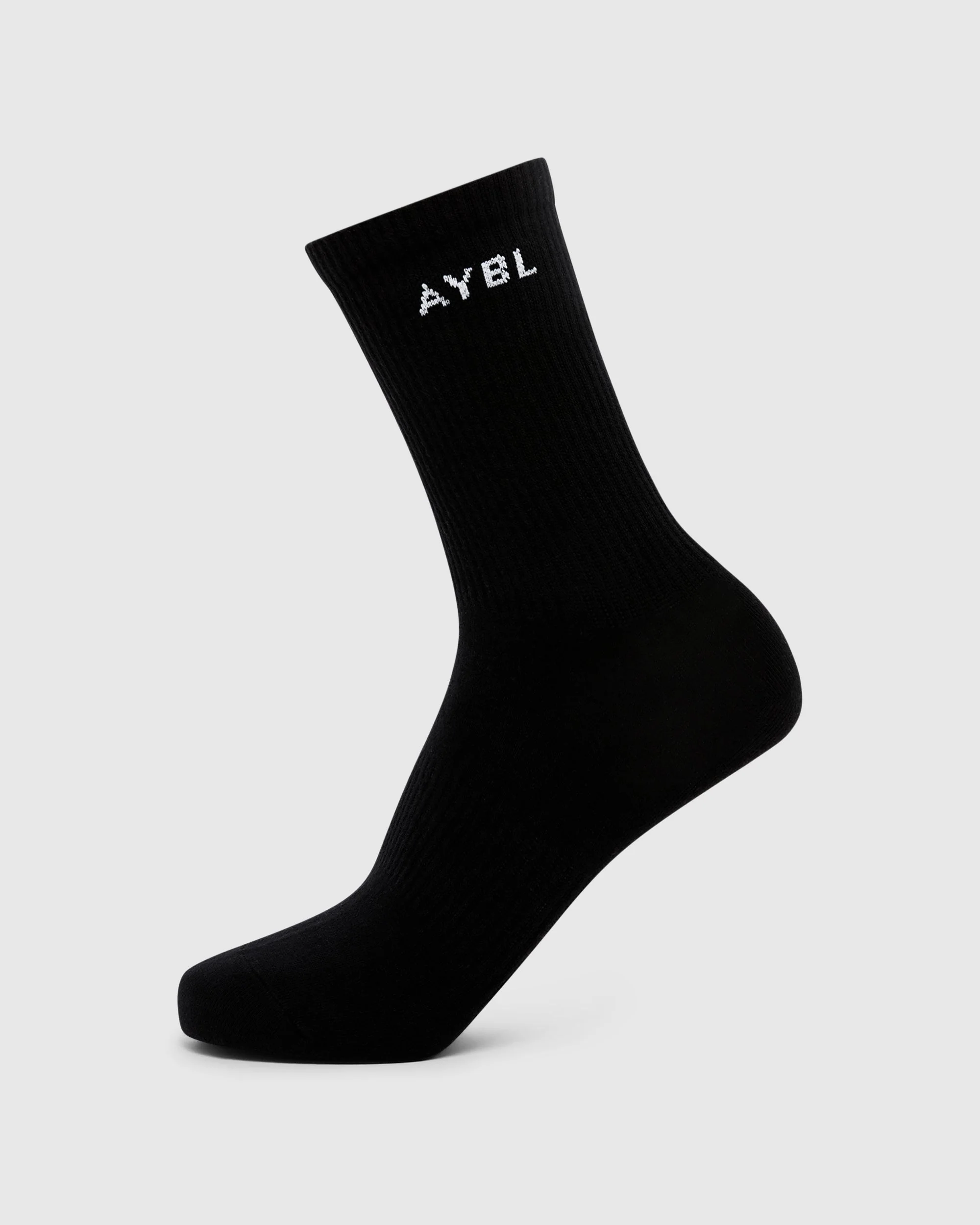 Everyday Crew Socks (3 Pack) - Black/White/Grey - Image 3