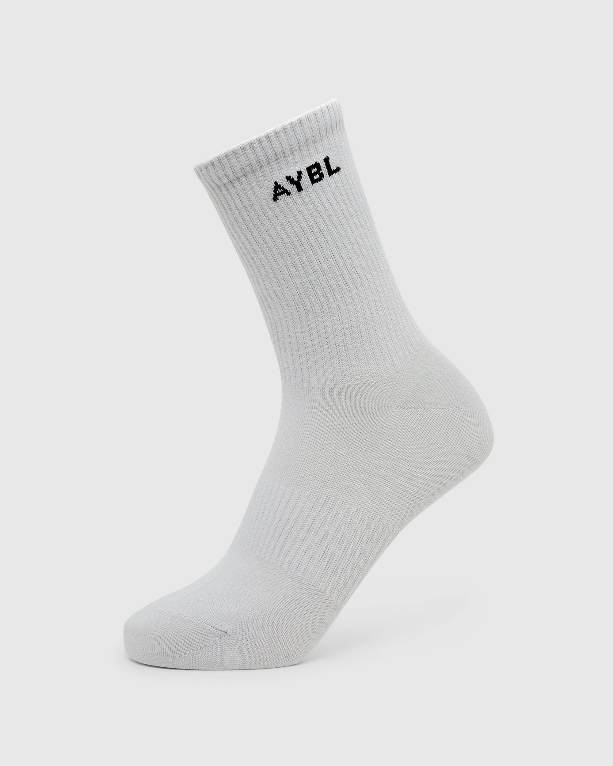 Everyday Crew Socks (3 Pack) - Black/White/Grey - Image 4