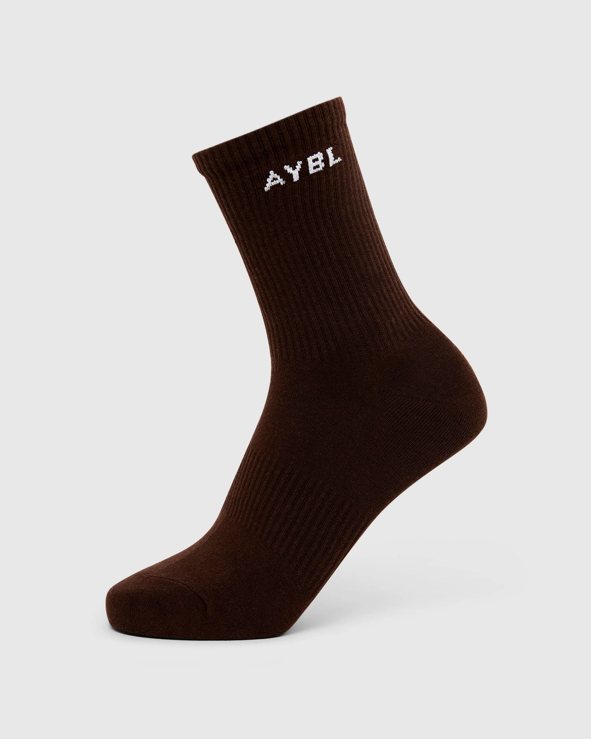 Everyday Crew Socks (3 Pack) - Nude/Mocha/Brown - Image 4