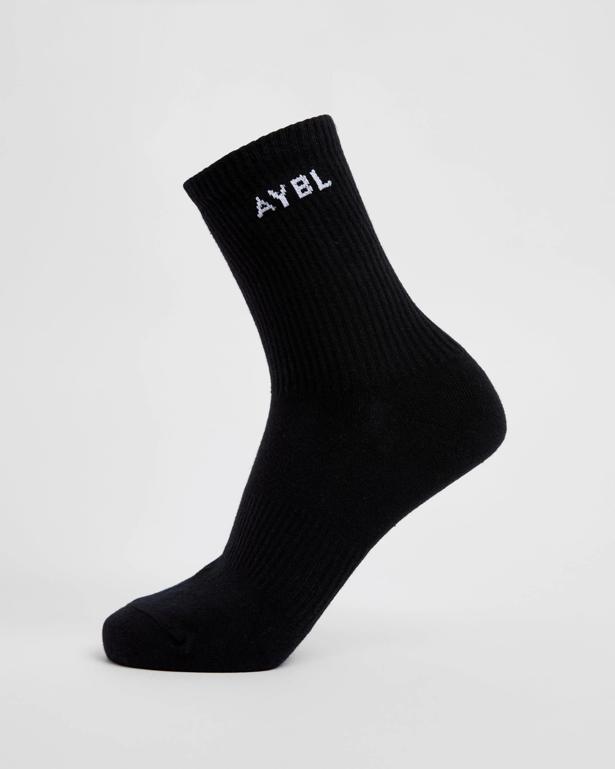 Everyday Crew Socks (3 Pack) - Noir - Image 3