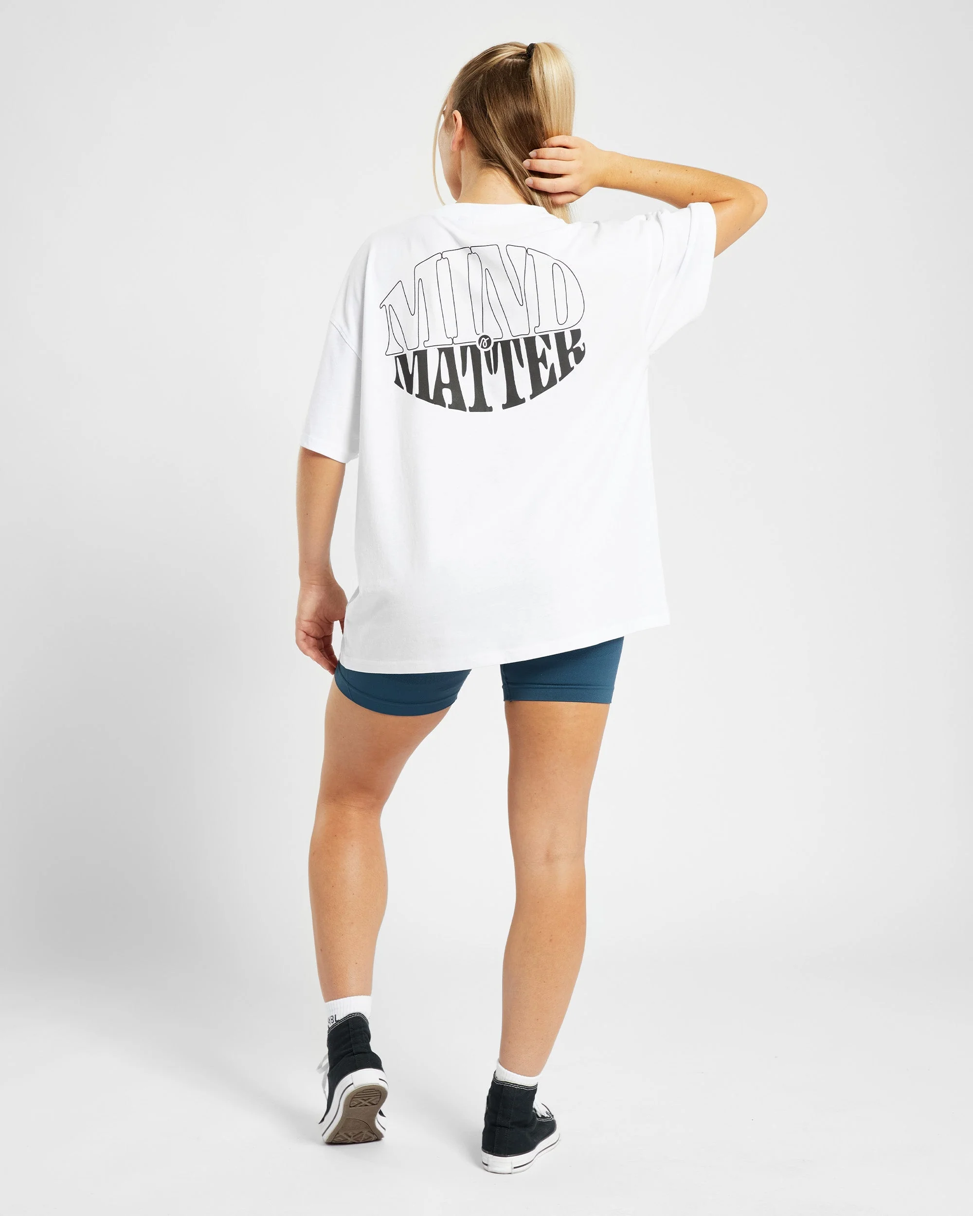 Mind Over Matter Oversized T Shirt - Blanc - Image 12