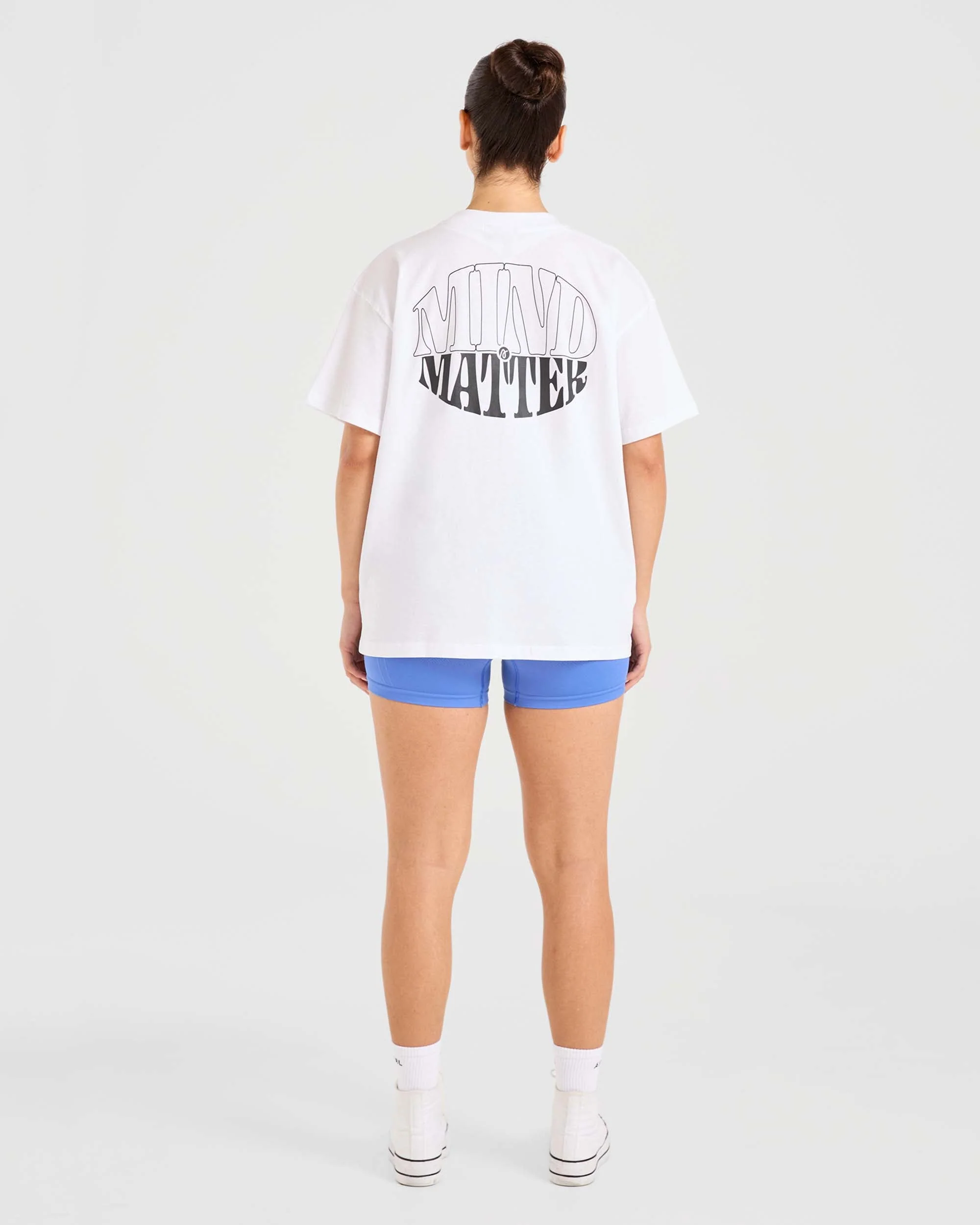 Mind Over Matter Oversized T Shirt - Blanc - Image 3