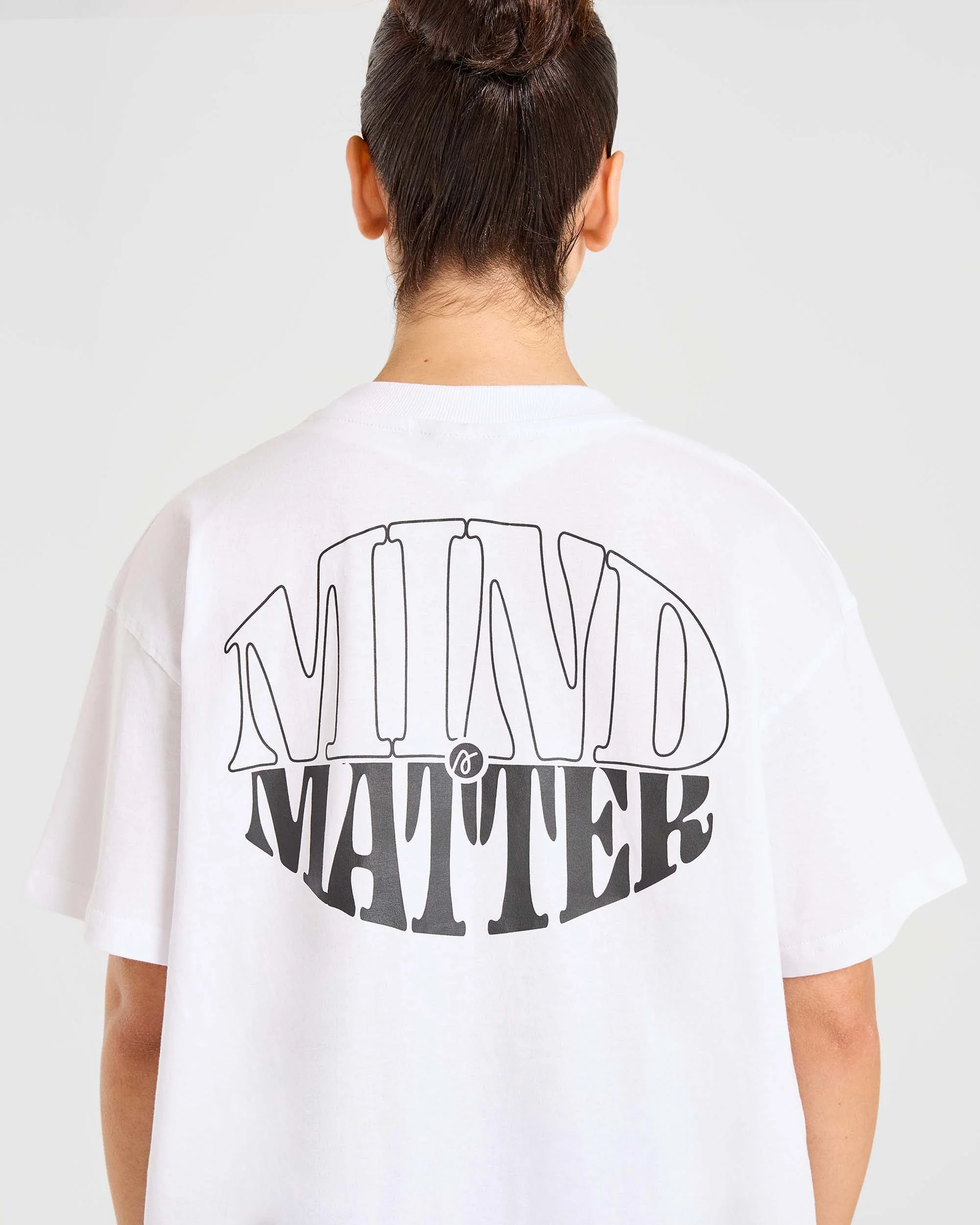 Mind Over Matter Oversized T Shirt - Blanc - Image 6