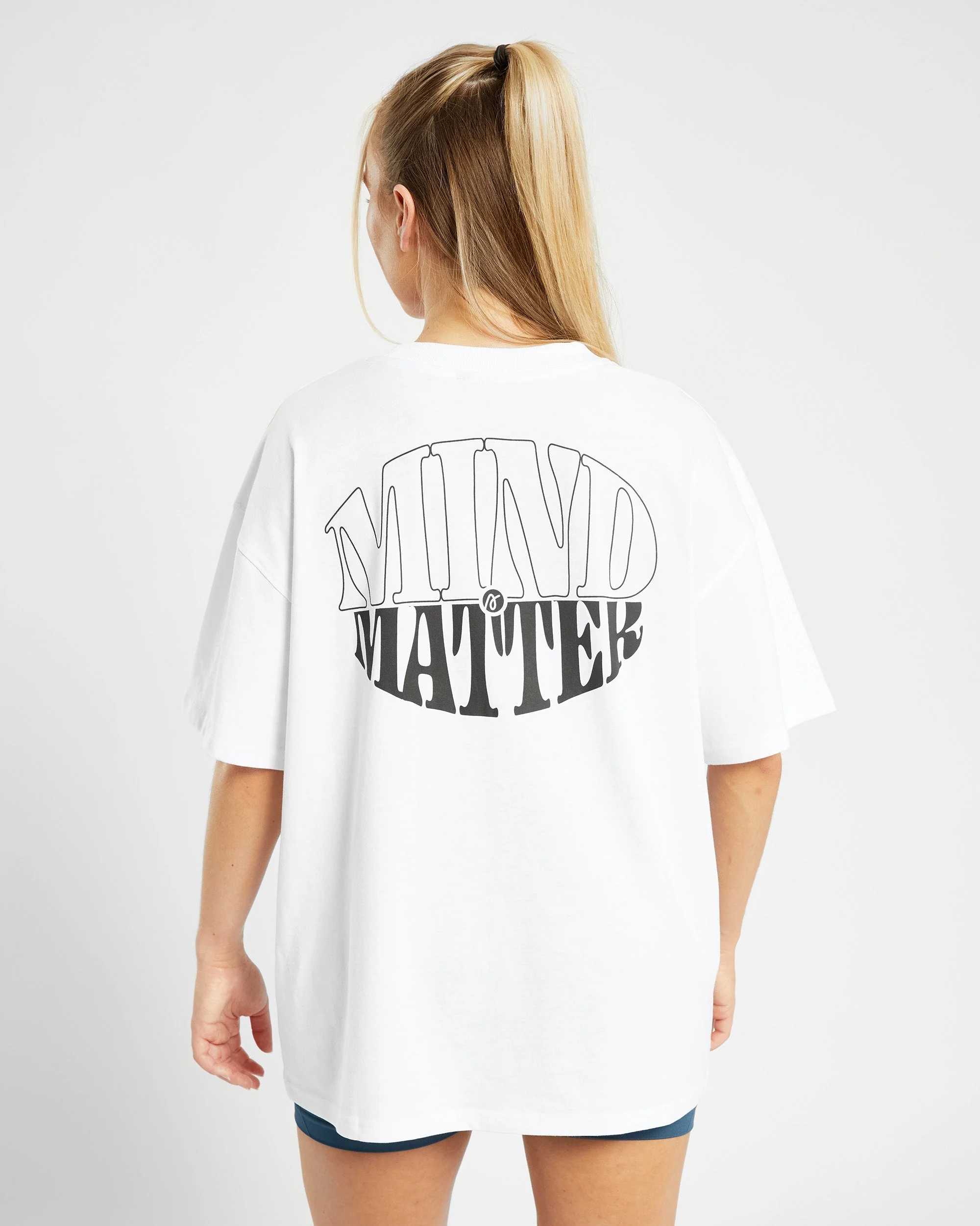 Mind Over Matter Oversized T Shirt - Blanc - Image 9