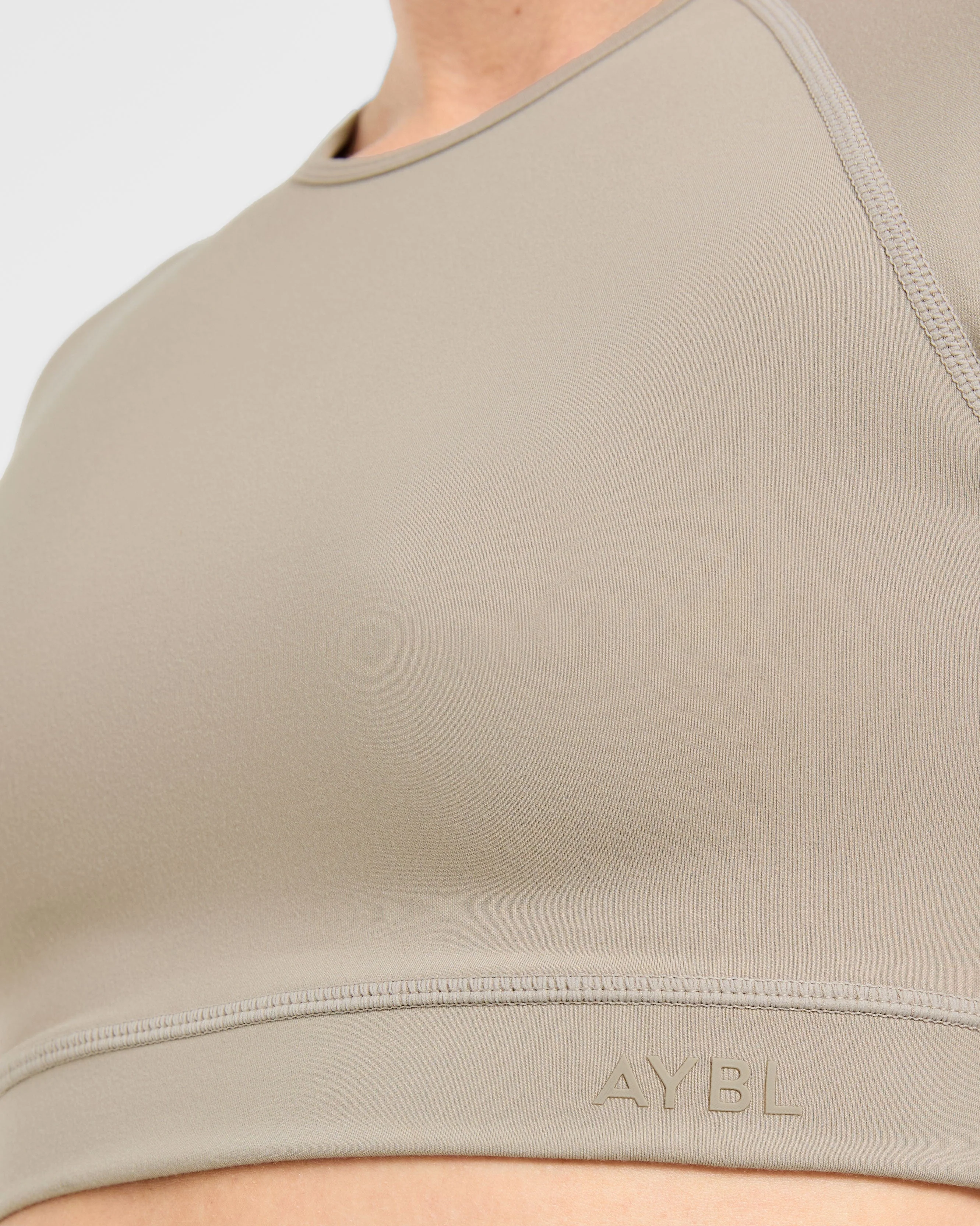 Staple Long Sleeve Crop Top - Muted Taupe - Image 5