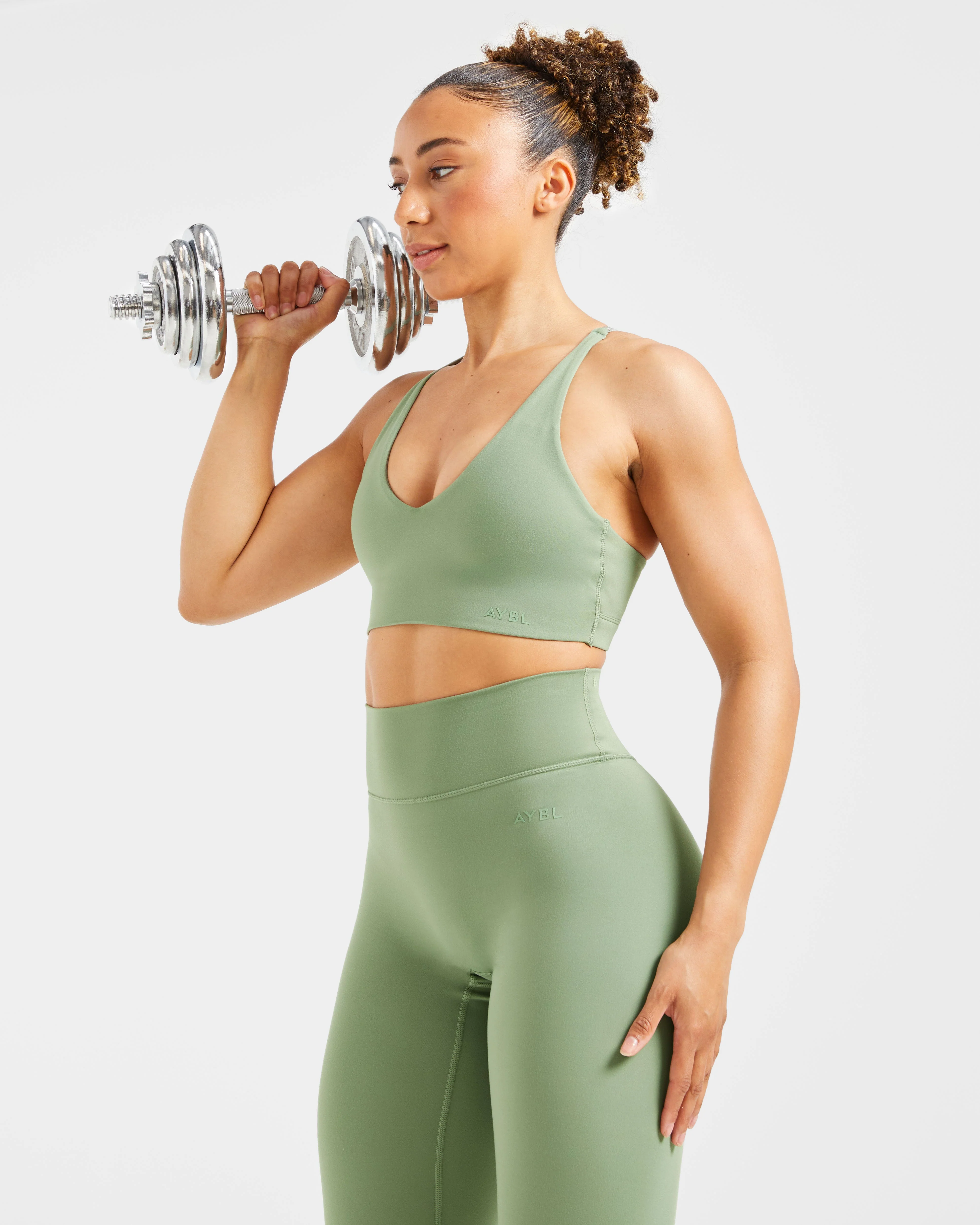 Staple Sports Bra - Olive Vert - Image 8