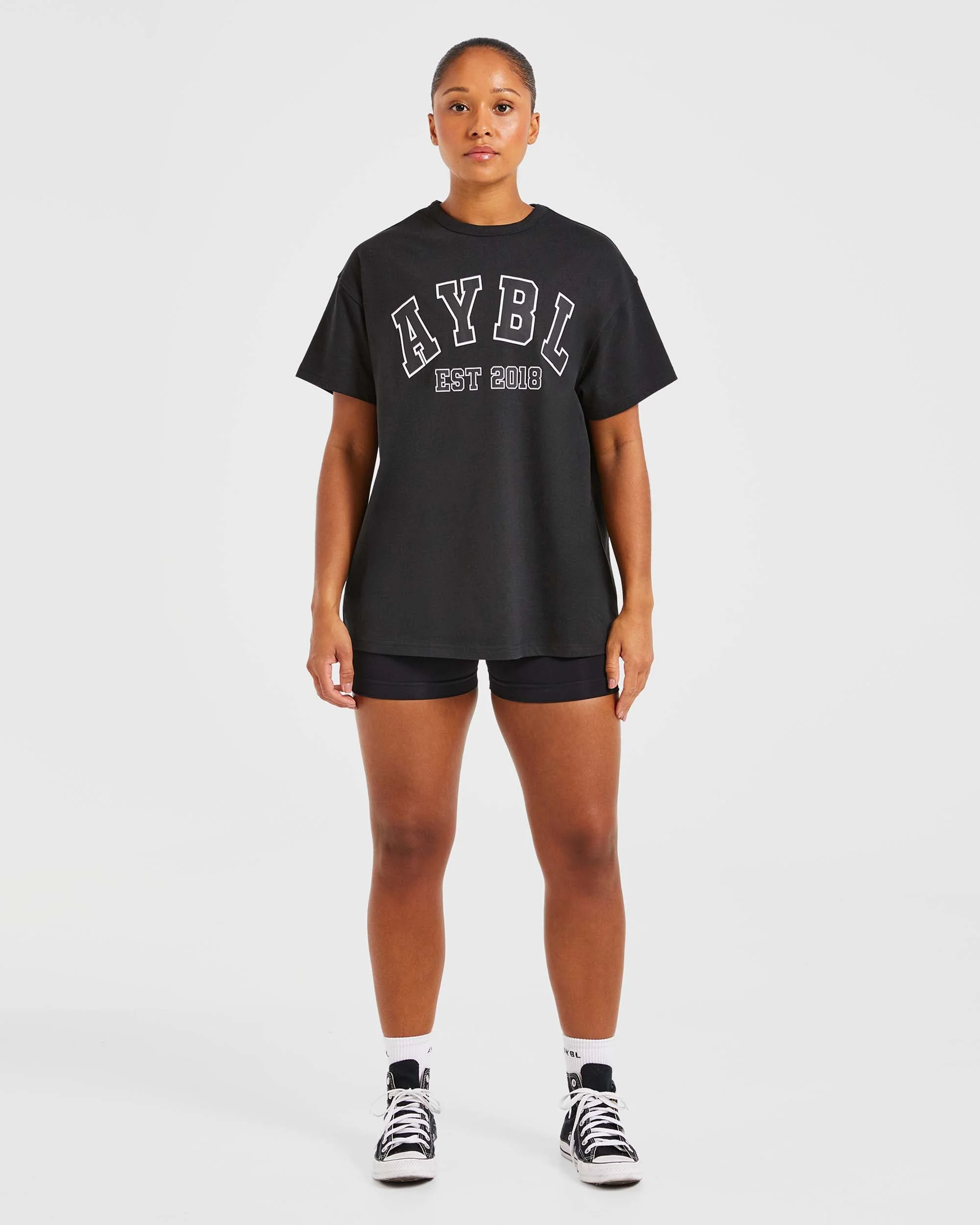 Varsity Oversized T Shirt - Noir - Image 3