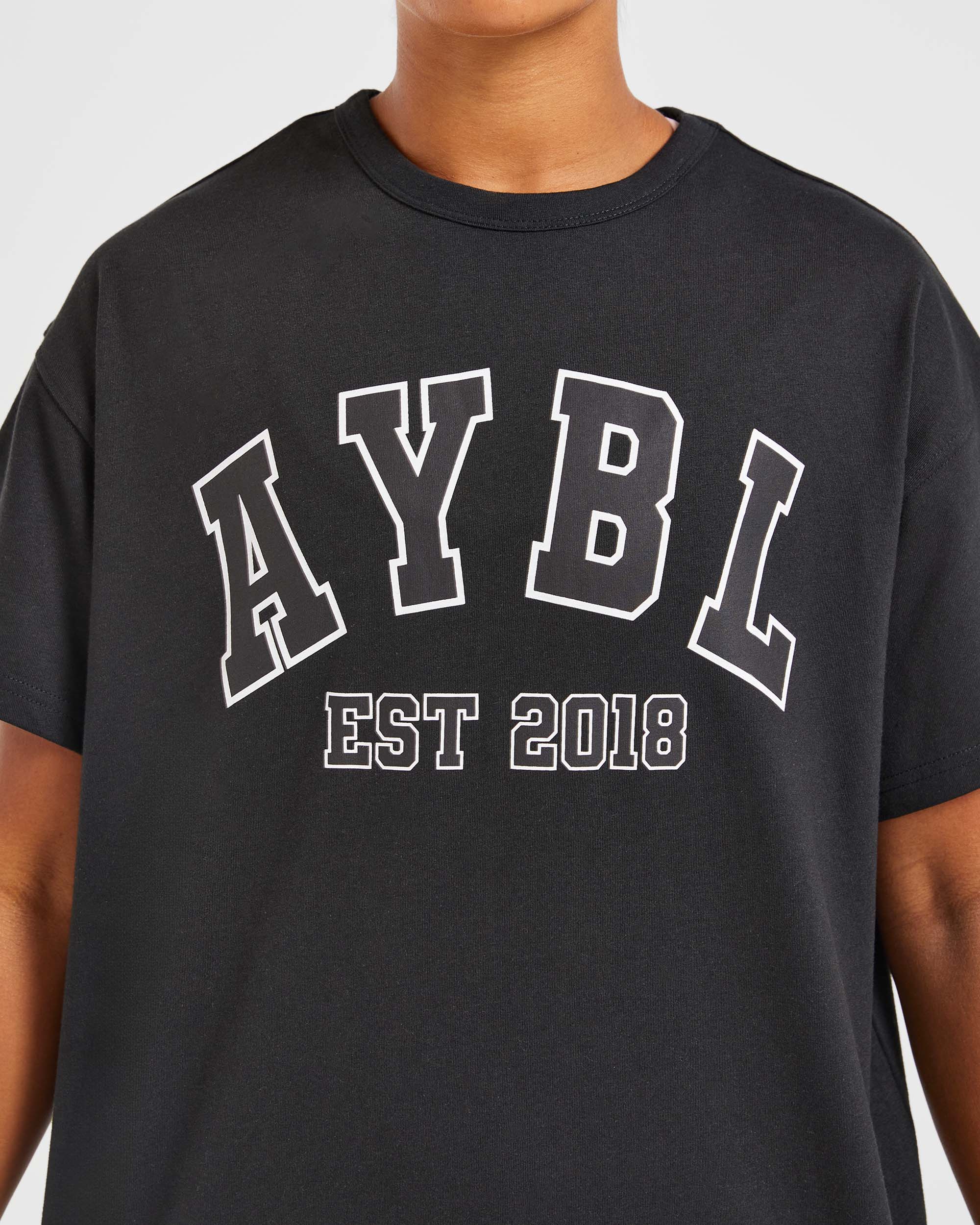 Varsity Oversized T Shirt - Noir - Image 5