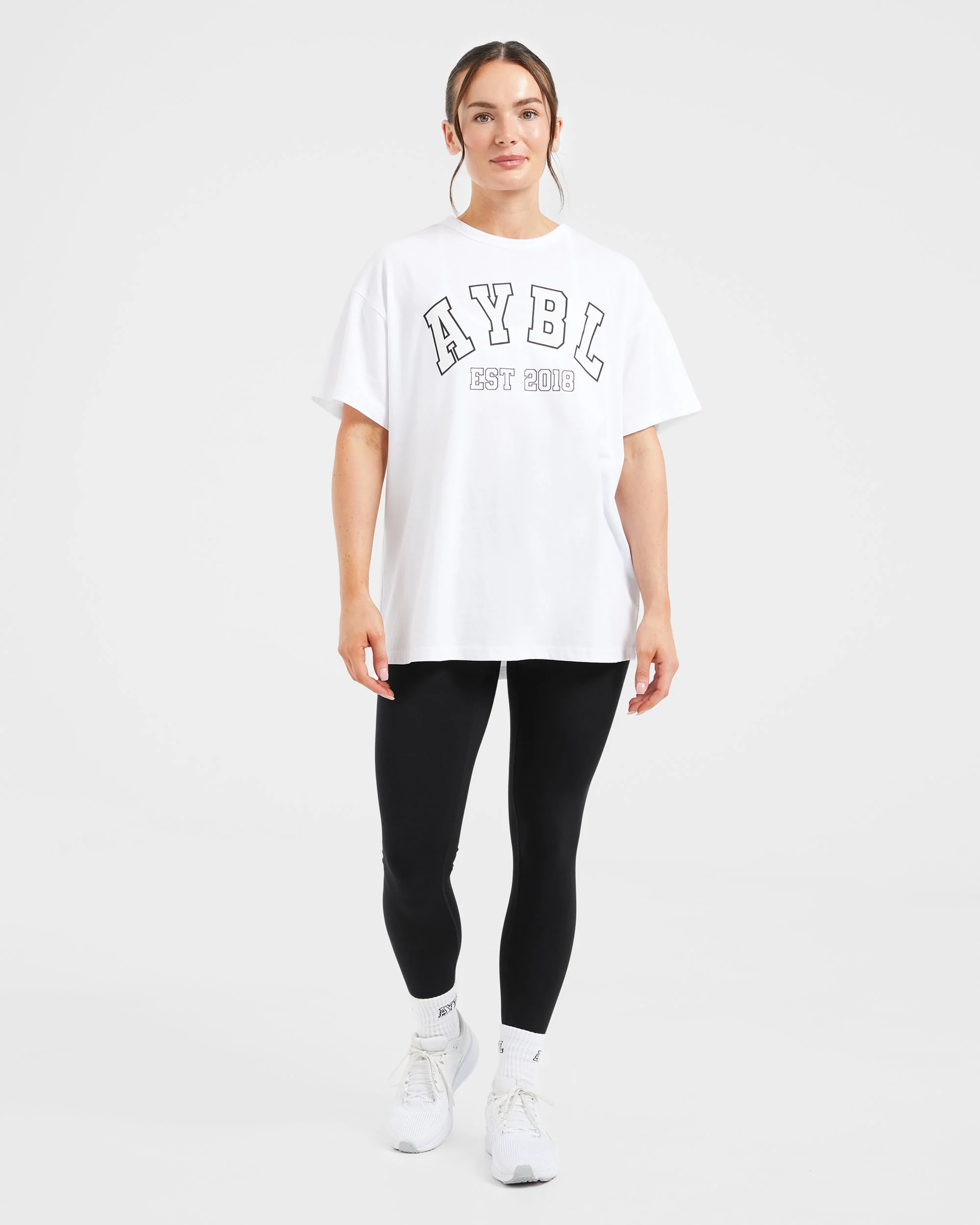 Varsity Oversized T Shirt - Blanc - Image 3